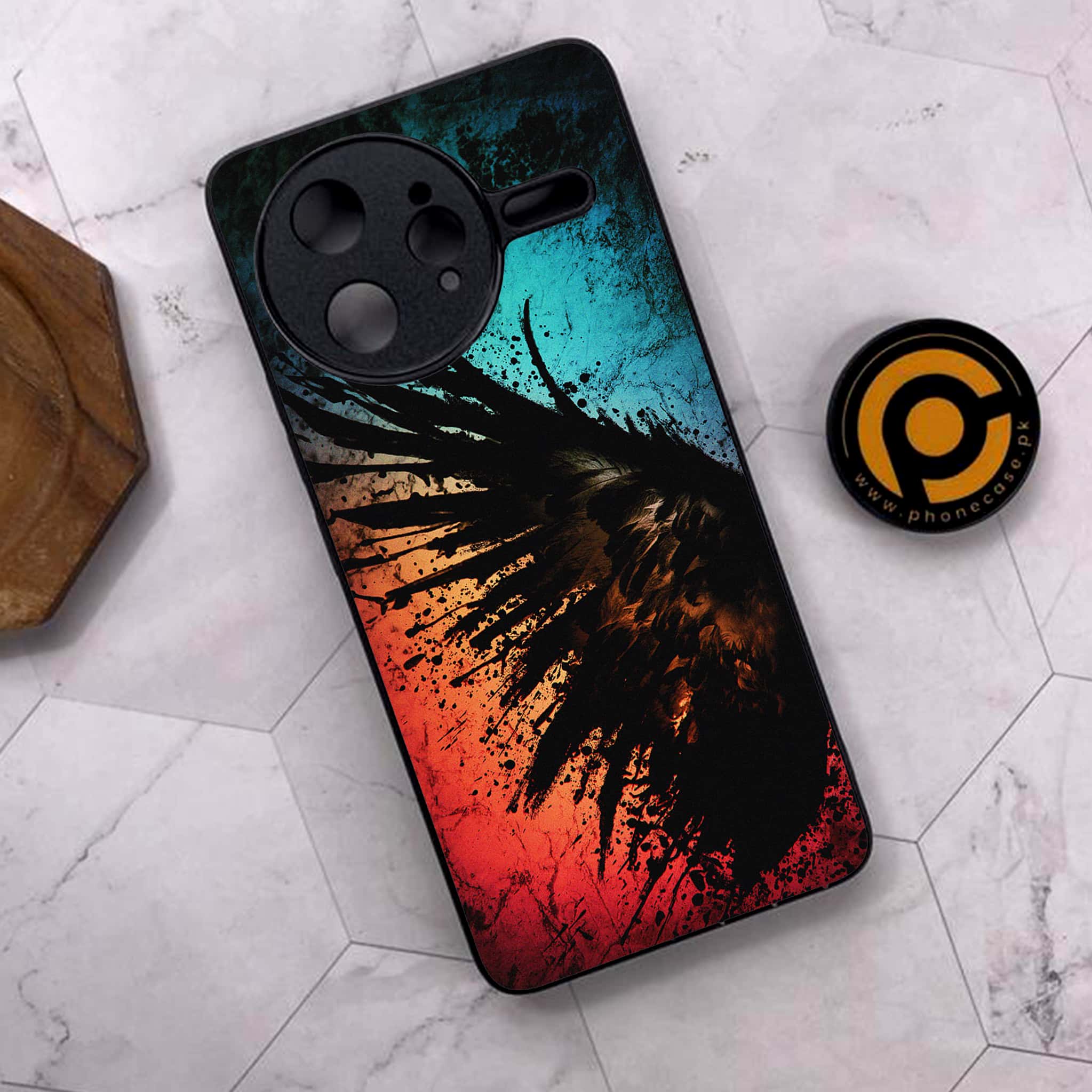 Xiaomi Poco F7 Ultra 5G - Angel Wings 2.0 Series - Premium Metal Printed soft Bumper shock Proof Case