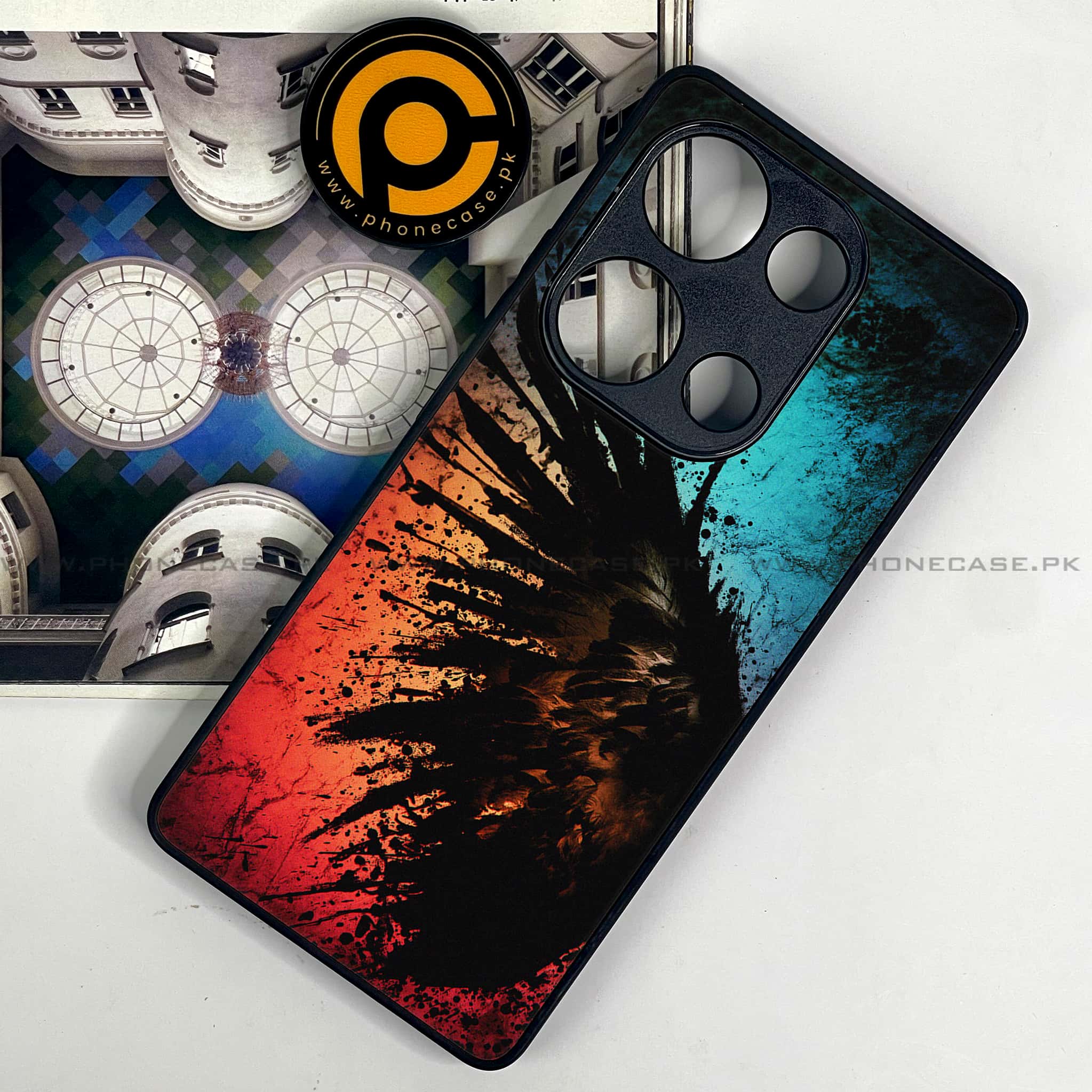 Redmi Note 13 Pro 4G - Angel Wings 2.0 Series - Premium Metal Printed soft Bumper shock Proof Case