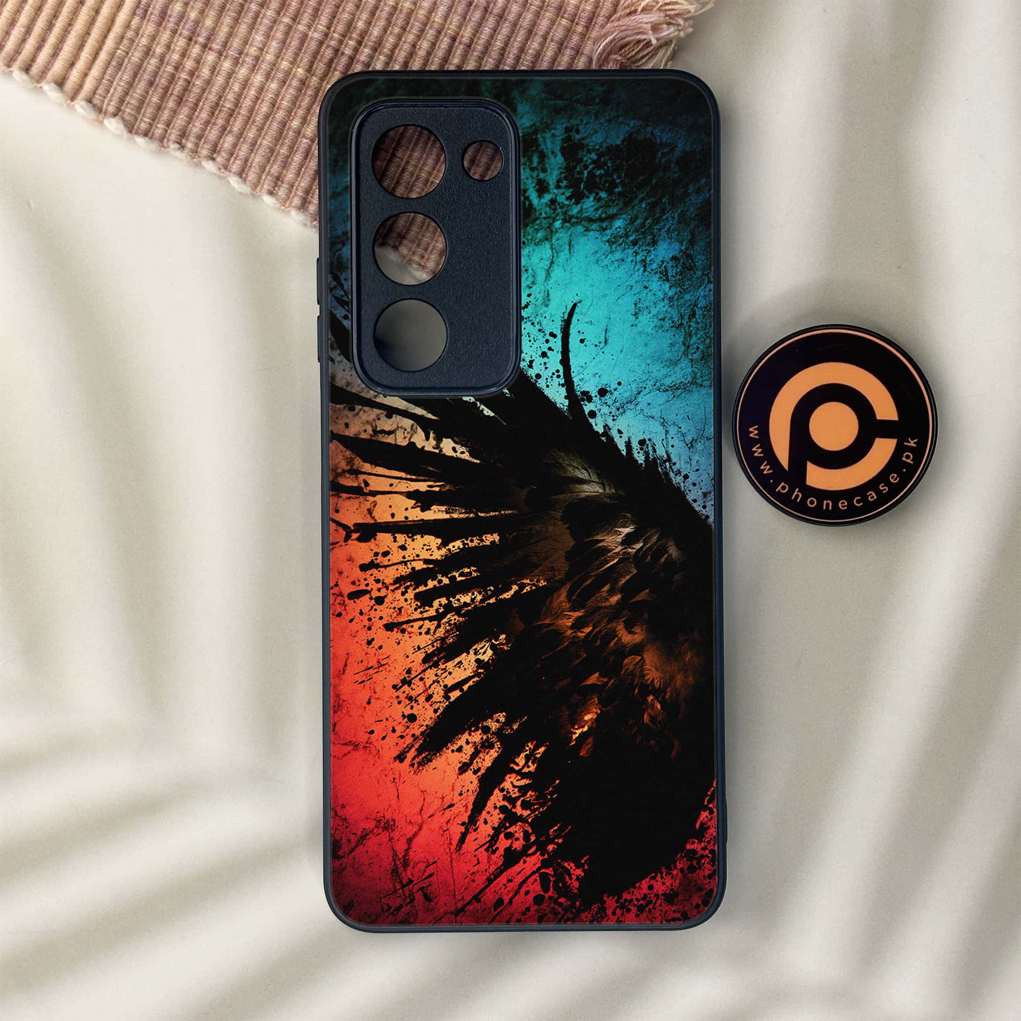 Oppo A5 2025 - Angel Wings 2.0 Series - Premium Metal Printed soft Bumper shock Proof Case