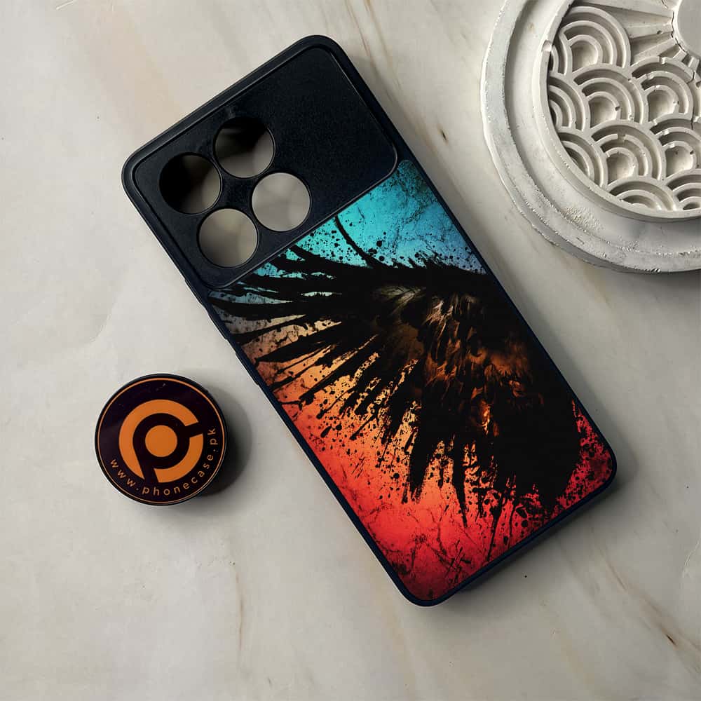 Xiaomi Poco F6 Pro - Angel Wings Series - Premium Metal Printed soft Bumper shock Proof Case