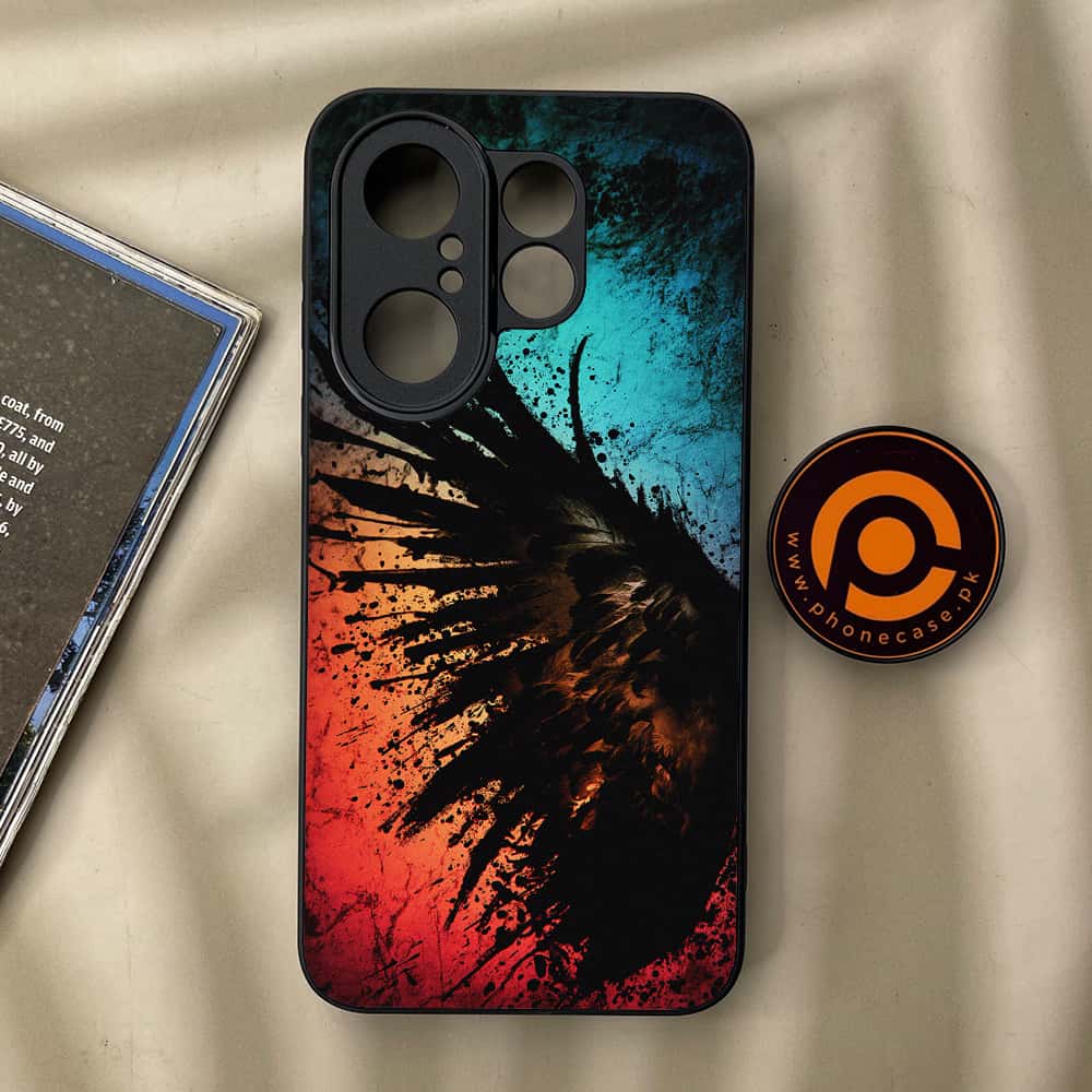 Vivo X200 FE - Angel Wings 2.0 Series - Premium Metal Printed soft Bumper Shock Proof Case