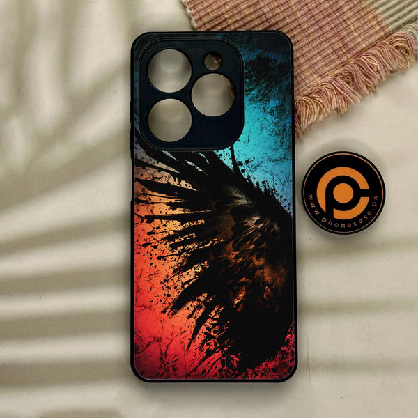 Tecno Spark GO 2024/ Smart 8/ Spark 20/ 20c/ Pop 8/ Hot 40i - Angel Wings 2.0 Design 9- Premium Metal Printed soft Bumper Shock Proof Case CS-11703
