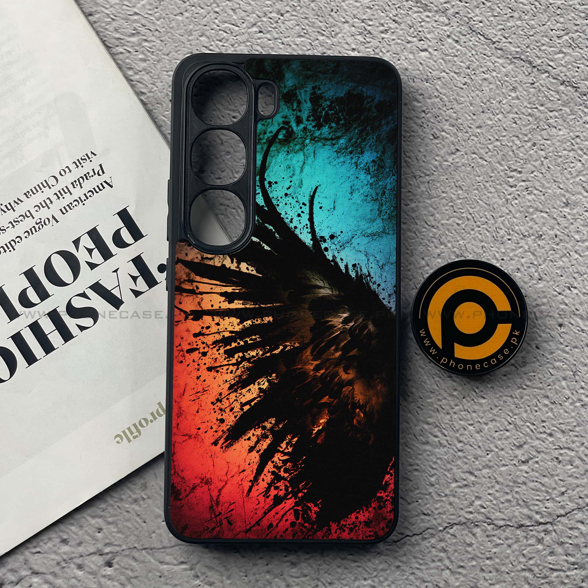 Vivo V40 Lite (IDN) - Angel Wings 2.0 Series - Premium Metal Printed soft Bumper Shock Proof Case