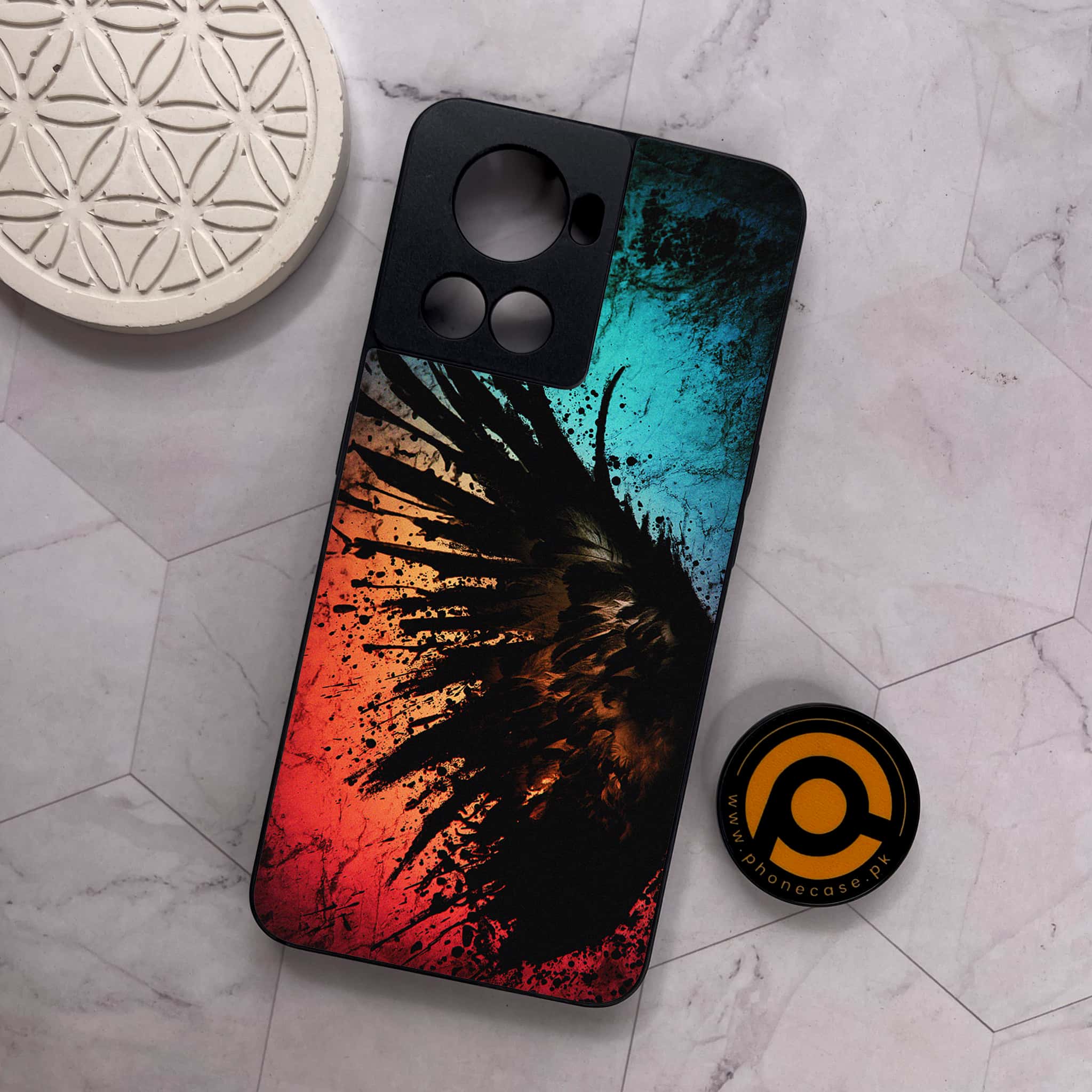 OnePlus 10R - Angel Wings 2.0 Series - Premium Metal Printed soft Bumper shock Proof Case