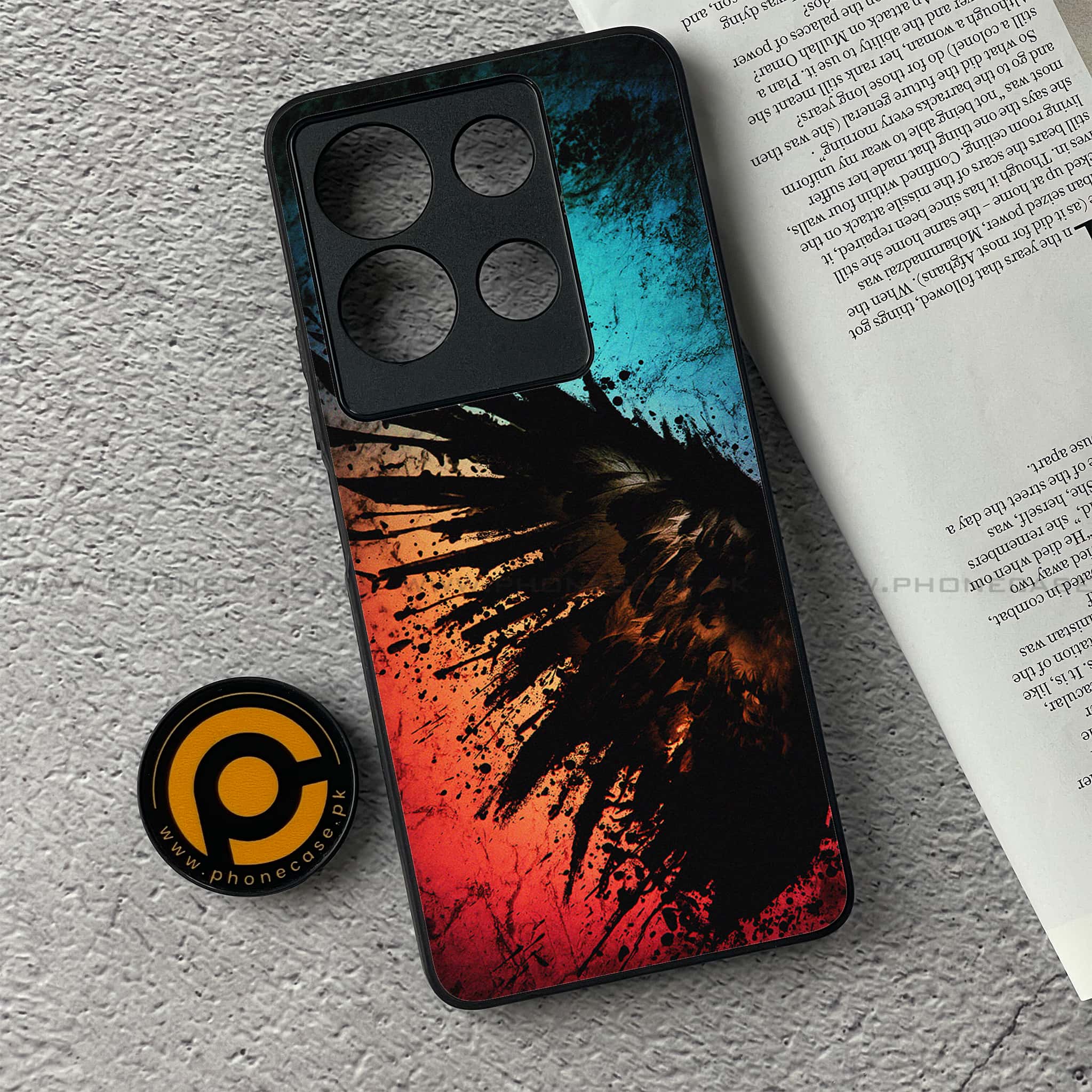 Infinix Note 30 - Angel Wings 2.0 Series - Premium Printed Glass soft Bumper shock Proof Case