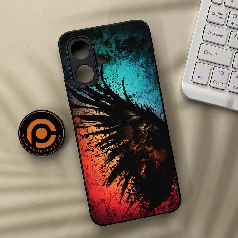 Tecno Spark Go 2 - Angel Wings 2.0 Series - Premium Metal Printed soft Bumper Shock Proof Case