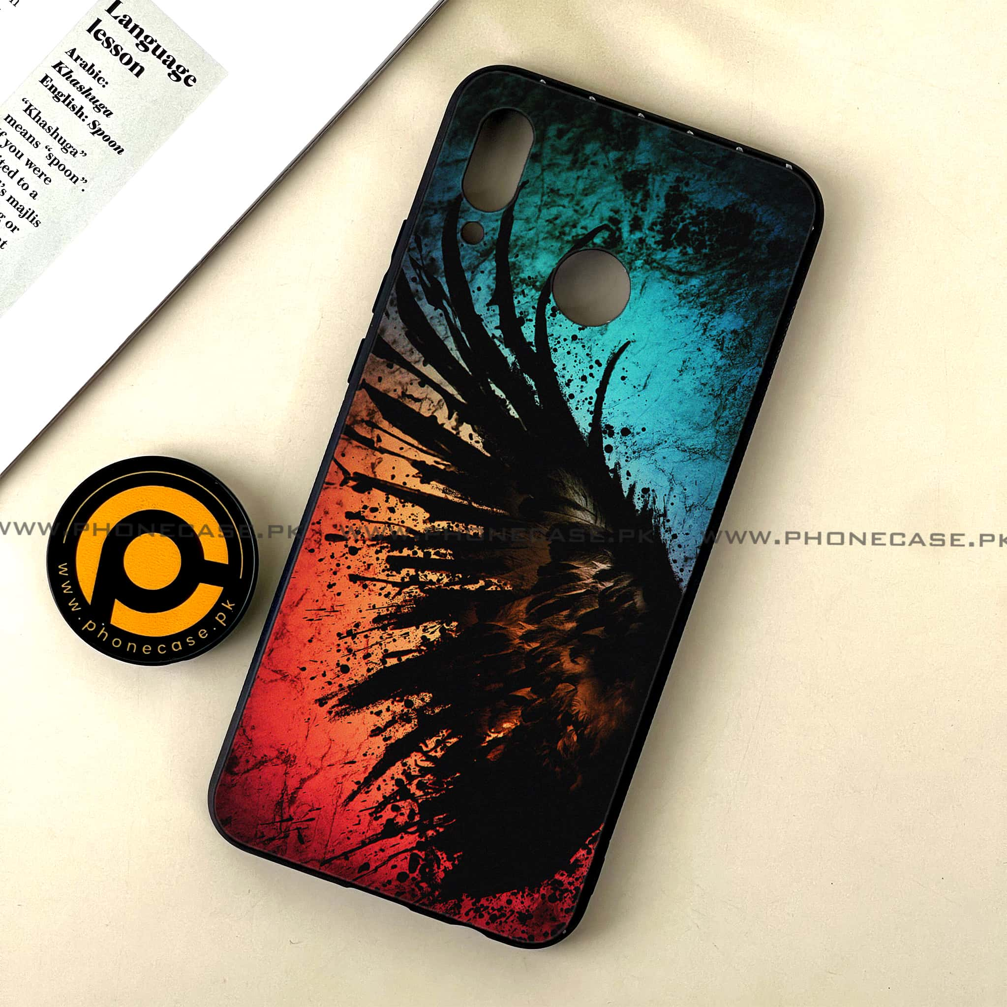 Huawei Nova 3 - Angel Wings 2.0 Series - Premium Printed Glass soft Bumper shock Proof Case