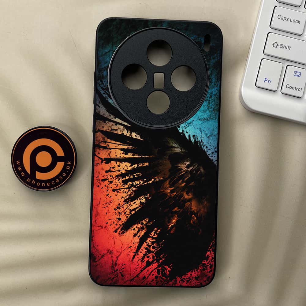Vivo X200 - Angel Wings 2.0 Series - Premium Metal  Printed soft Bumper shock Proof Case