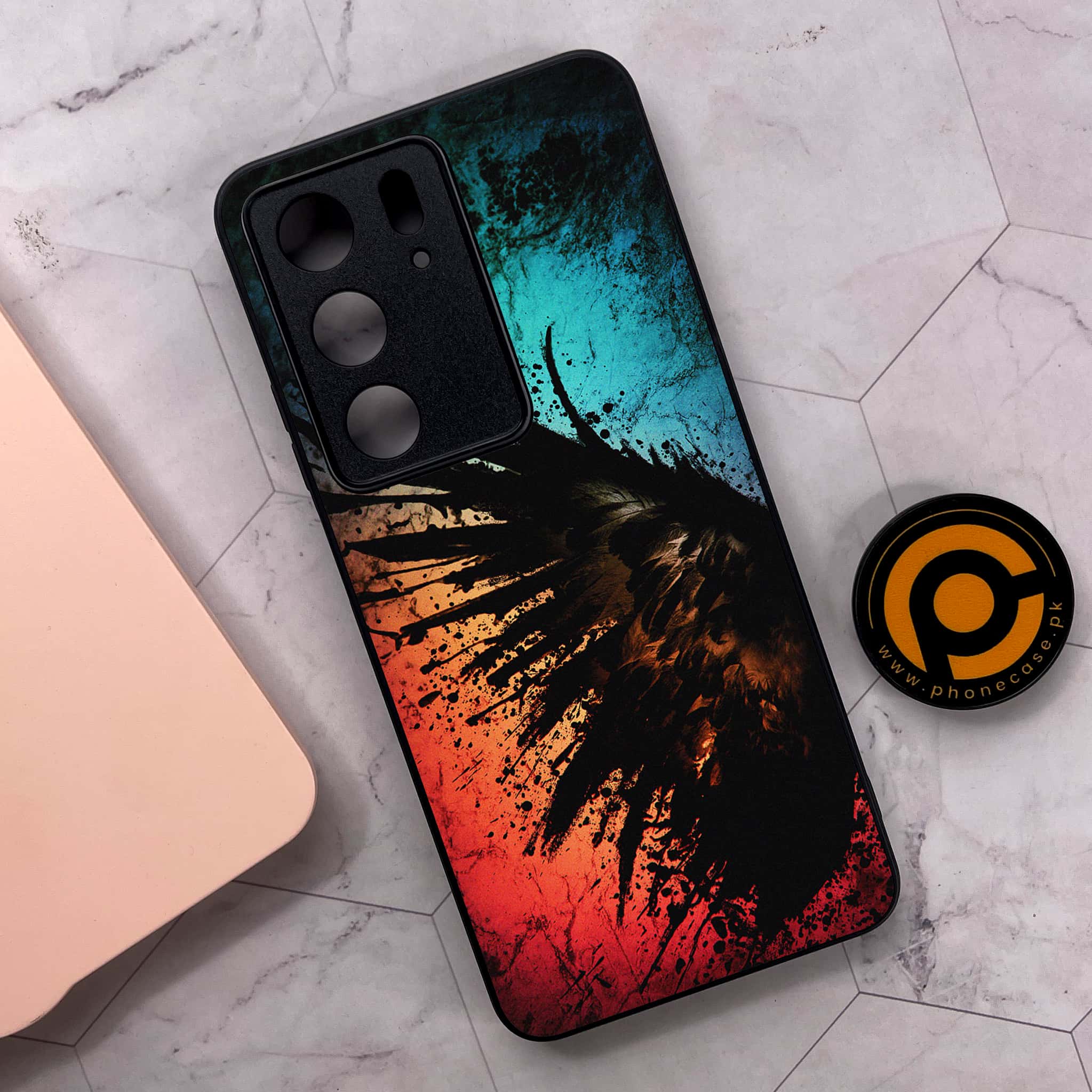Realme C75x 4G - Angel Wings 2.0 Series - Premium Metal Printed soft Bumper shock Proof Case