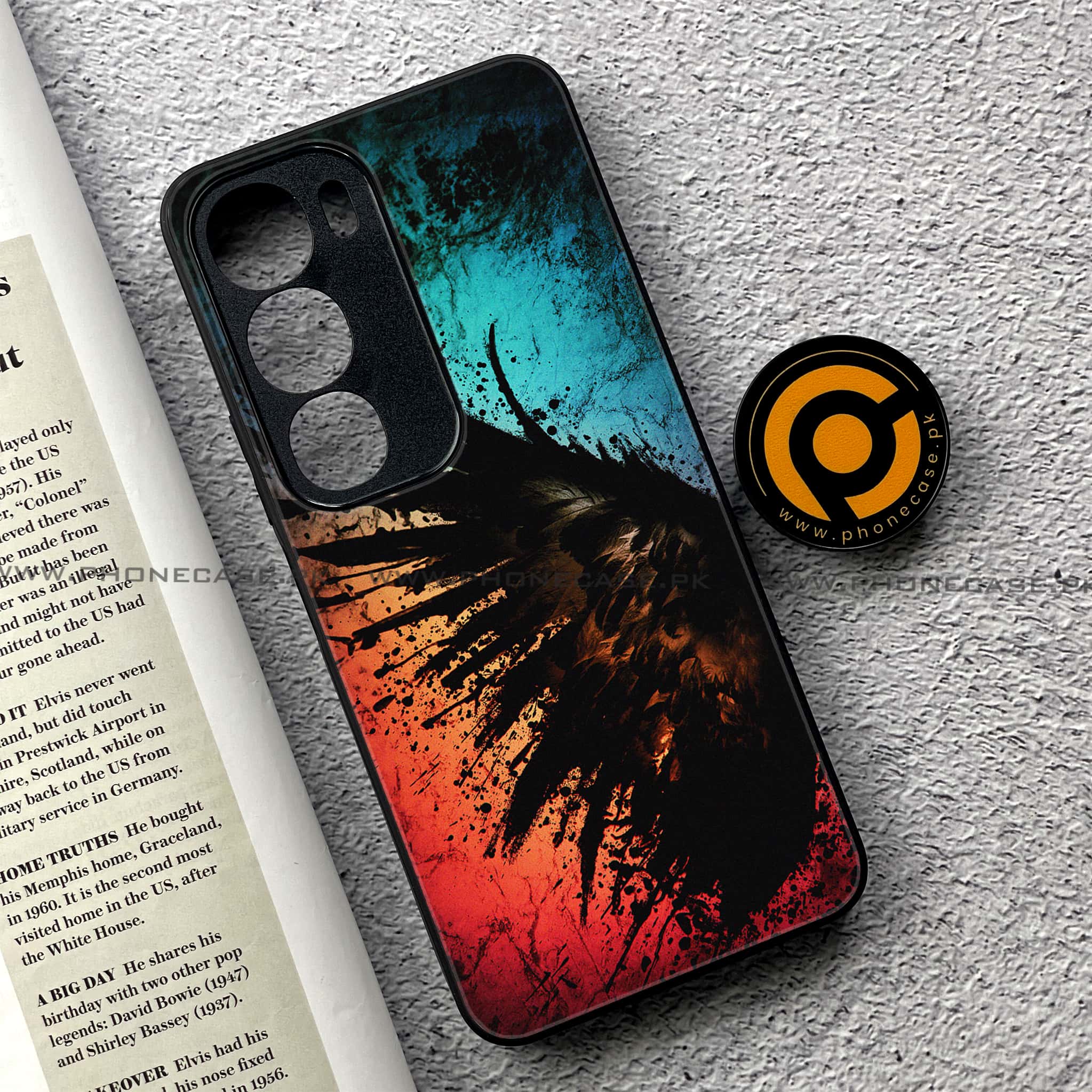 Vivo Y19s Pro - Angel Wings 2.0 Series - Premium Metal Printed soft Bumper shock Proof Case
