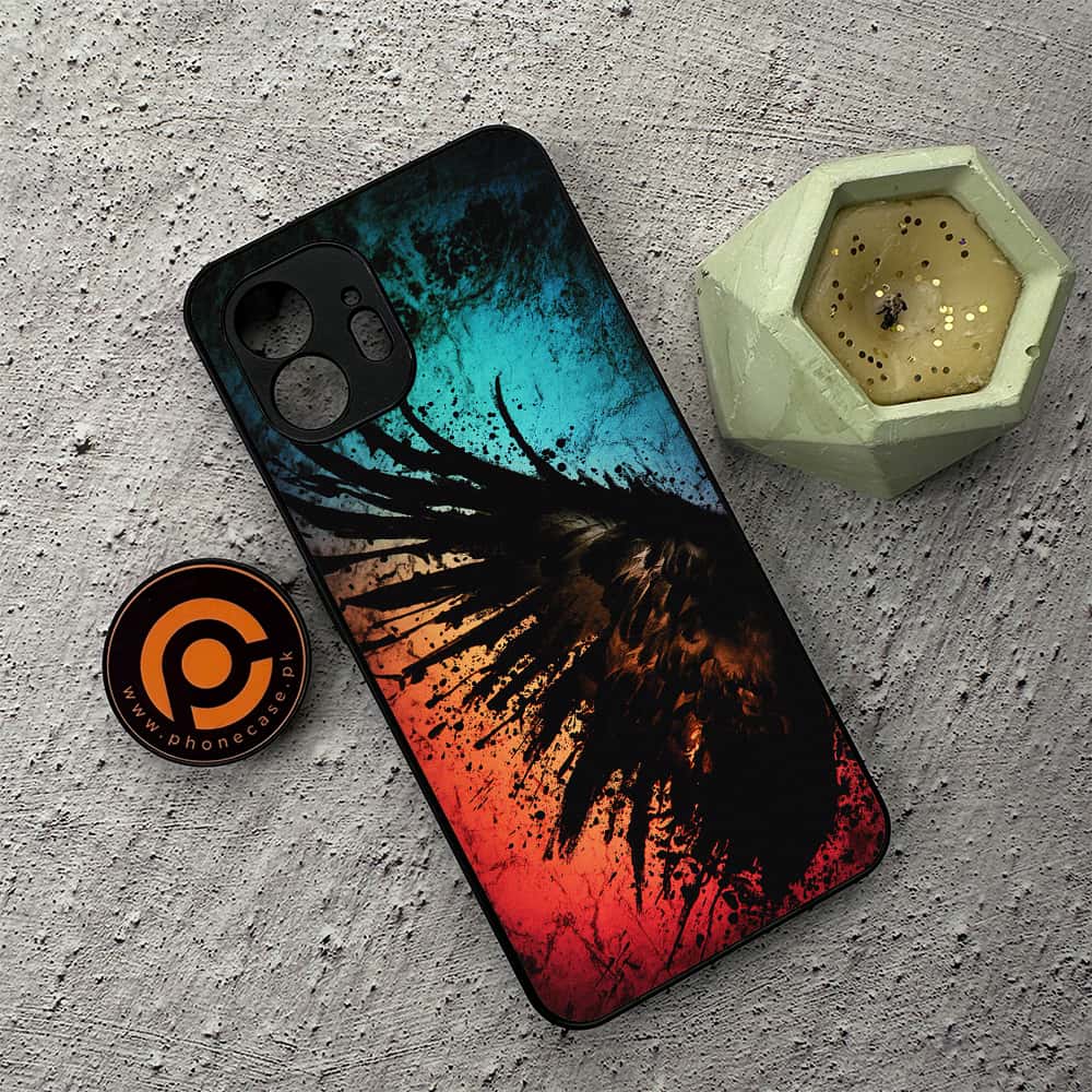Nothing Phone 2 - Angel Wings 2.0 Series - Premium Metal  Printed soft Bumper shock Proof Case