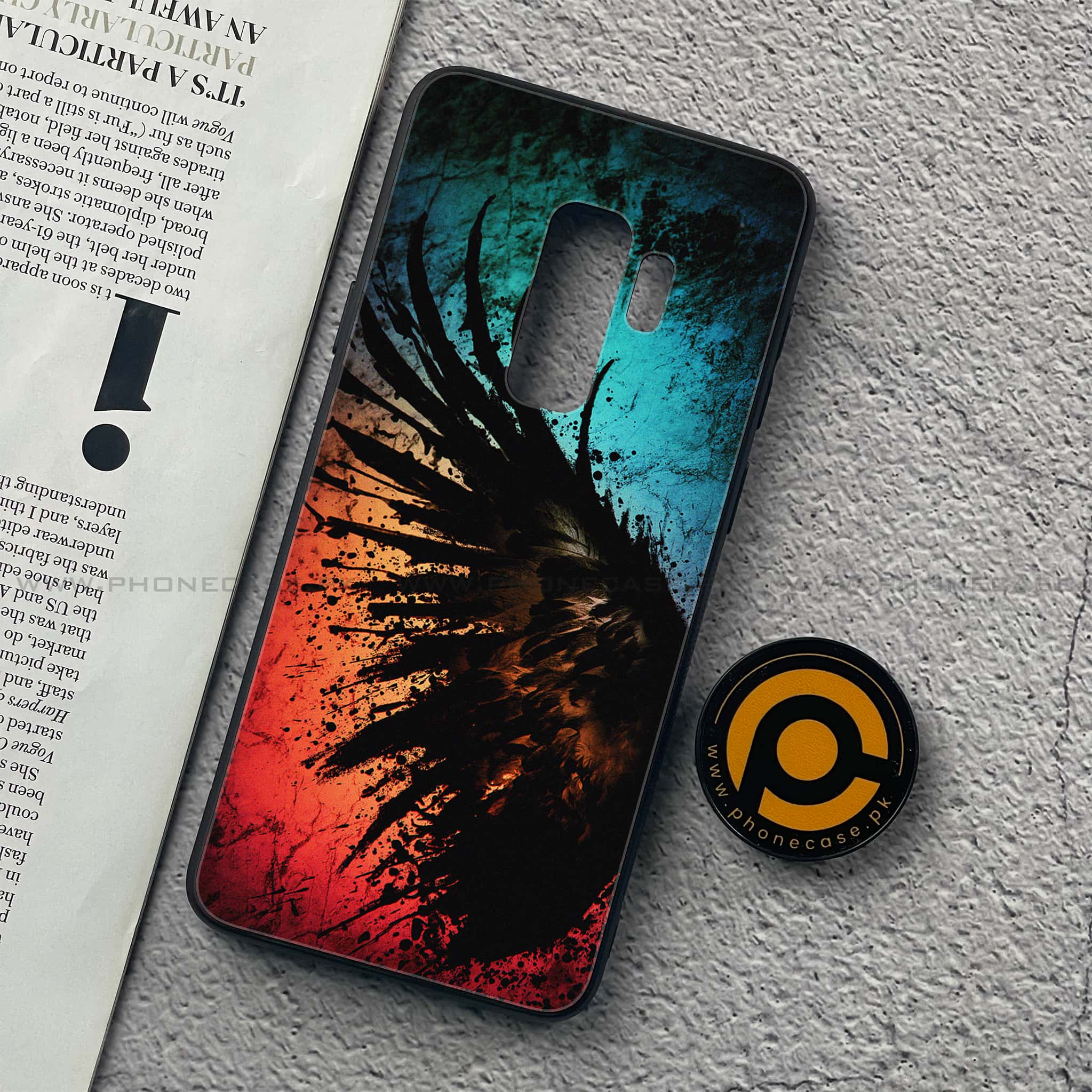 Samsung Galaxy S9 Plus - Angel Wings 2.0 Series - Premium Printed Glass soft Bumper shock Proof Case