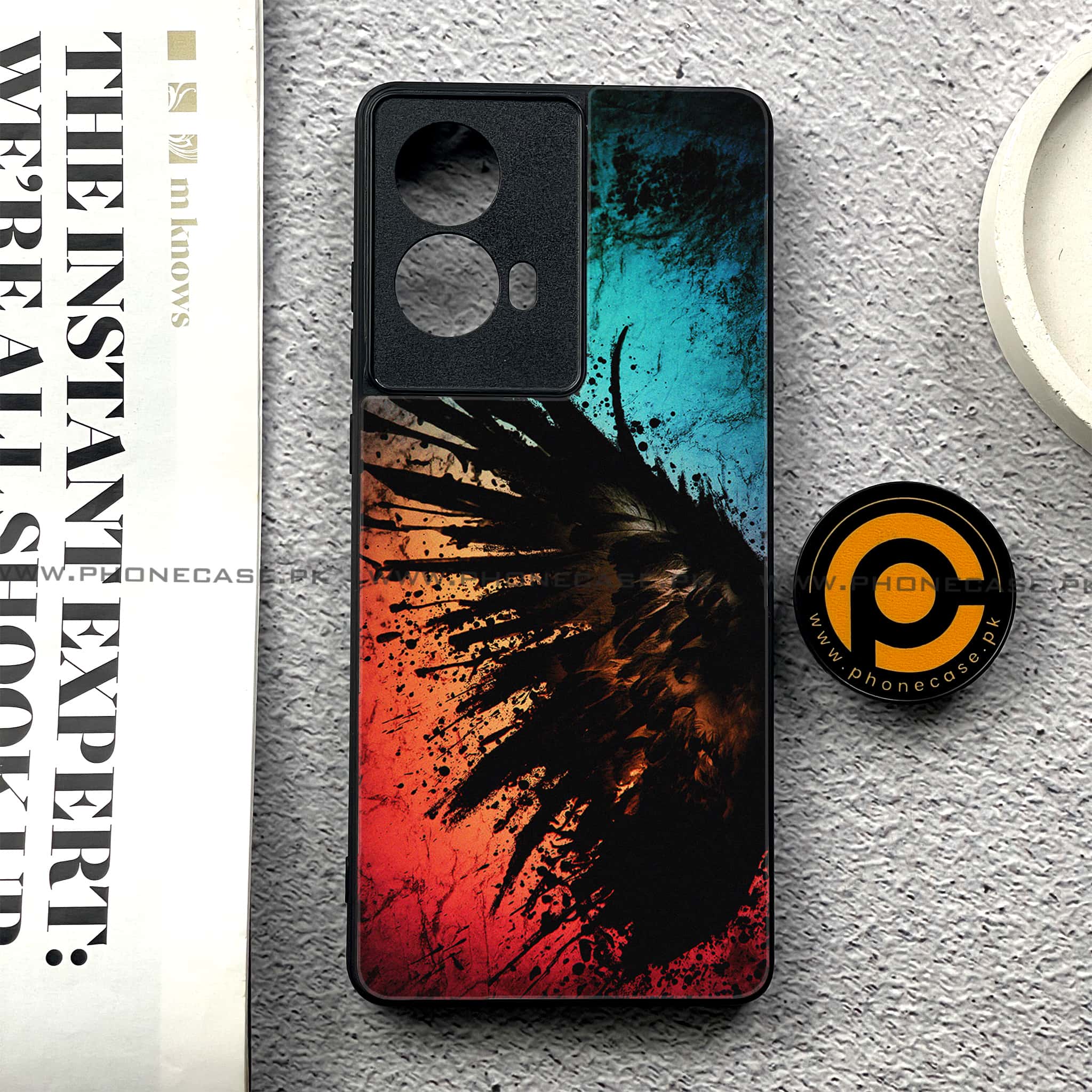 Moto G85 - Angel Wings 2.0 Series - Premium Printed Glass soft Bumper shock Proof Case