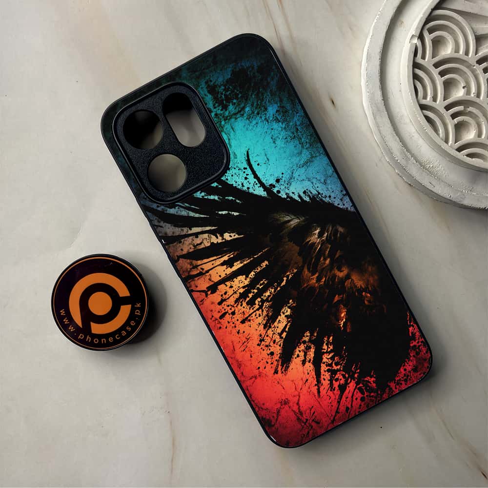 Oppo Reno 14F - Angel Wings 2.0 Series - Premium Metal Printed Soft Bumper Shockproof Case