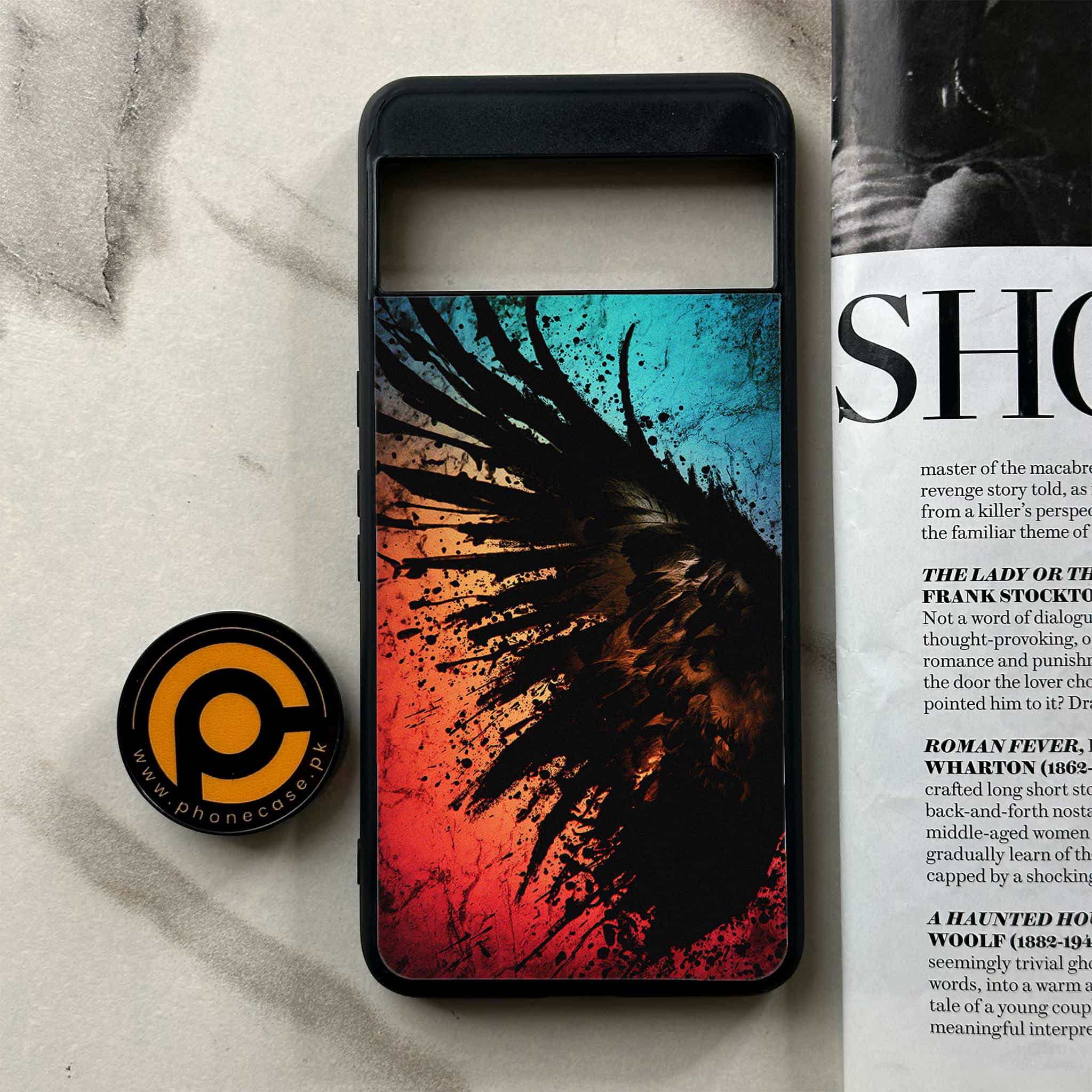 Google Pixel 8 Pro - Angel Wings 2.0 Series - Premium Printed Glass soft Bumper shock Proof Case