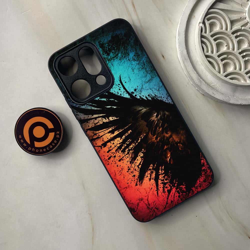 Oppo Reno 14 5G - Angel Wings 2.0 Series - Premium Metal Printed soft Bumper shock Proof Case