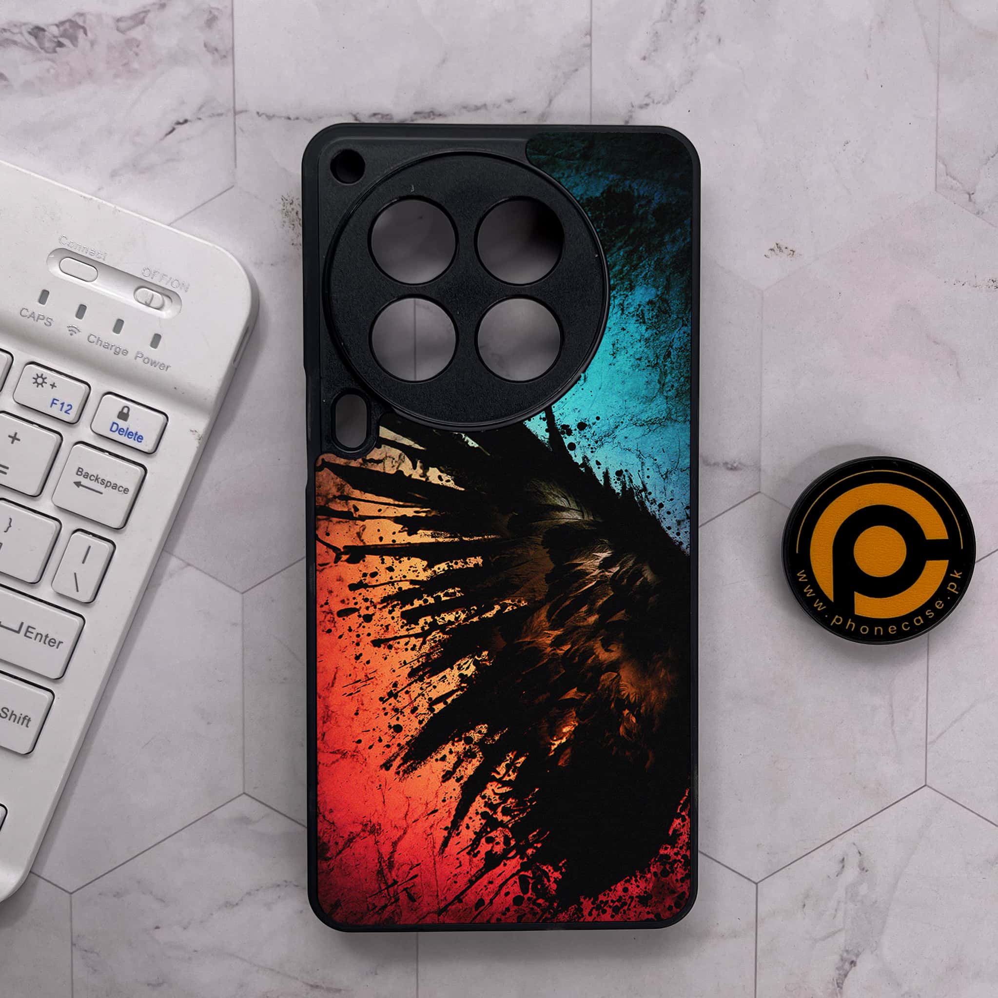 Tecno Camon 30 Premier - Angel Wings 2.0 Series - Premium Metal Printed soft Bumper shock Proof Case
