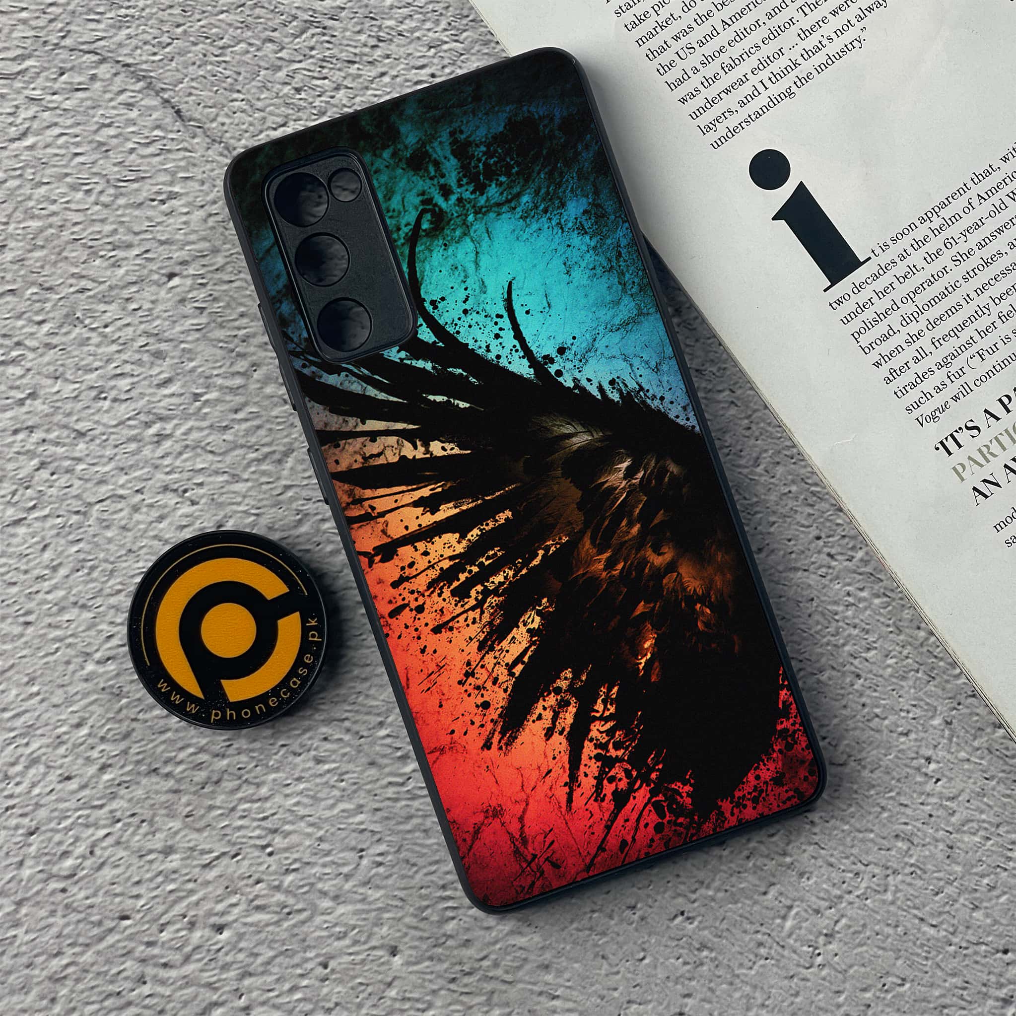 Samsung Galaxy S20 FE Angel Wings 2.0 Series Premium Printed Glass soft Bumper shock Proof Case
