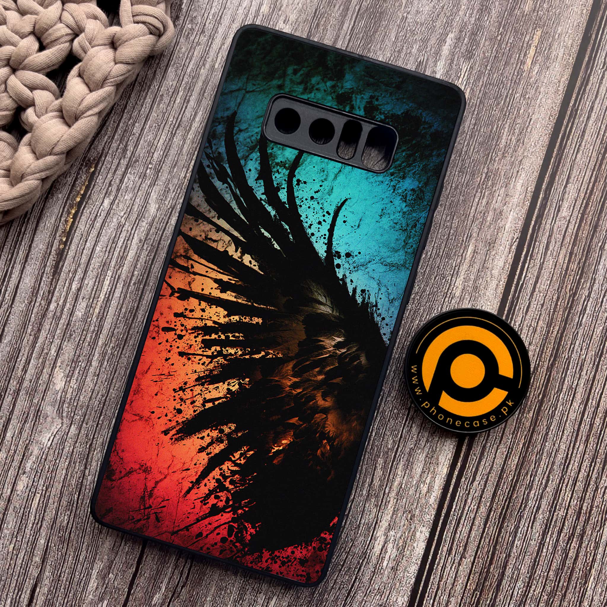 Samsung Galaxy Note 8 -Angel Wings 2.0 Series - Premium Metal Printed soft Bumper shock Proof Case