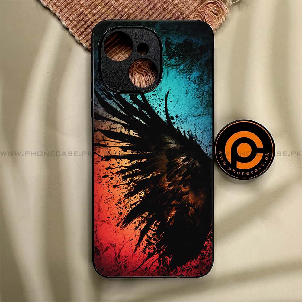 Tecno Spark 40C - Angel Wings 2.0 Series - Premium Metal Printed soft Bumper shock Proof Case