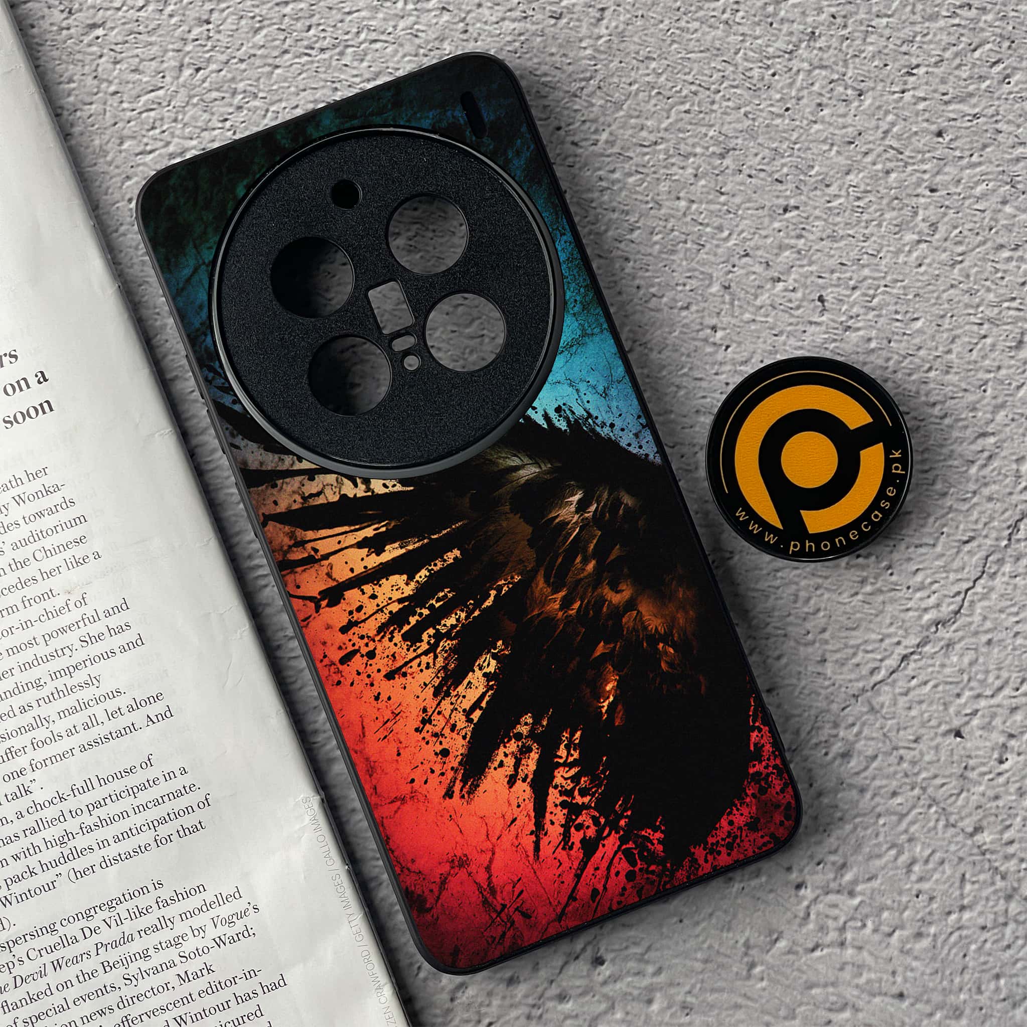Vivo X200 Pro - Angel Wings 2.0 Series - Premium Metal  Printed soft Bumper shock Proof Case