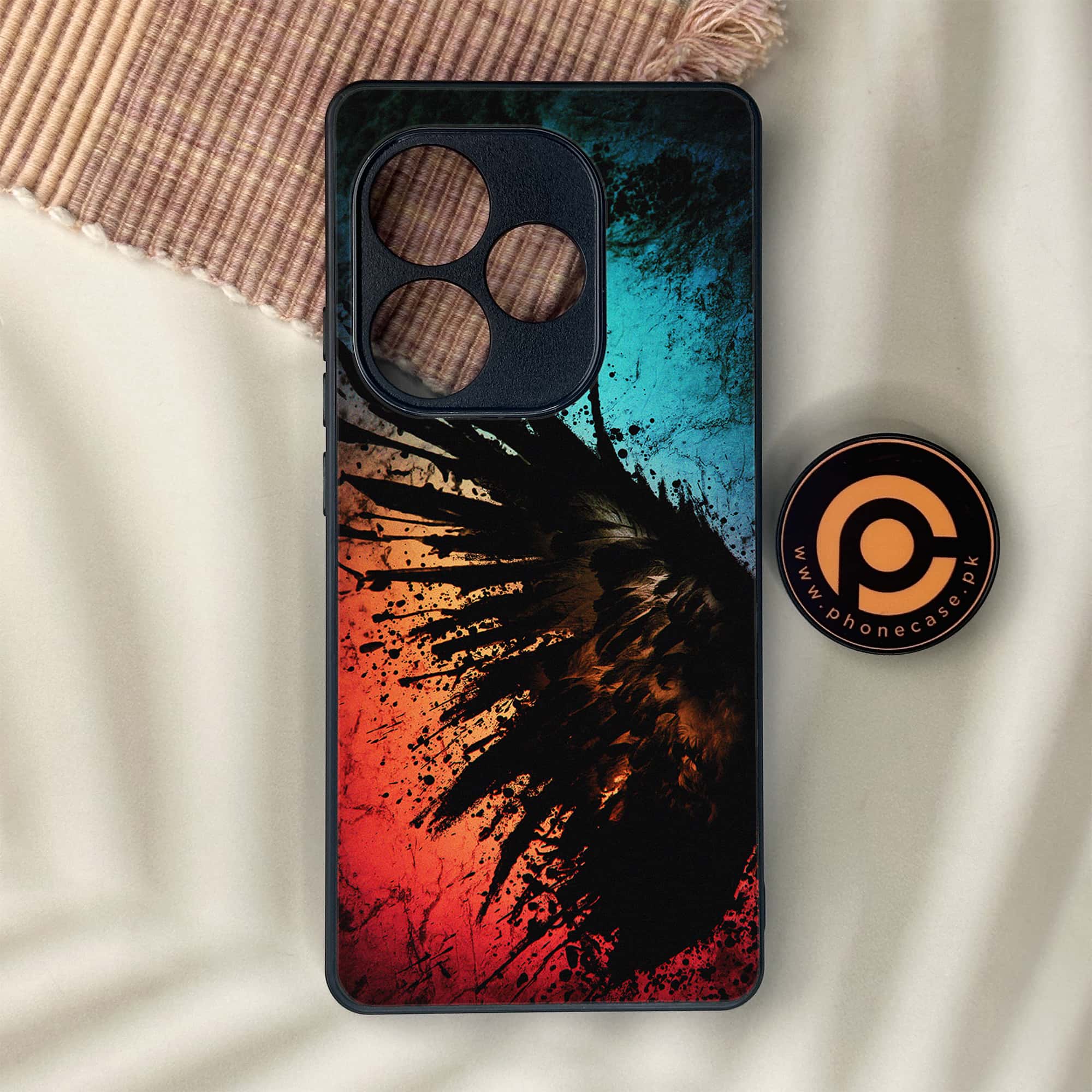Realme GT 6 - Angel Wings 2.0 Series - Premium Metal Printed soft Bumper shock Proof Case