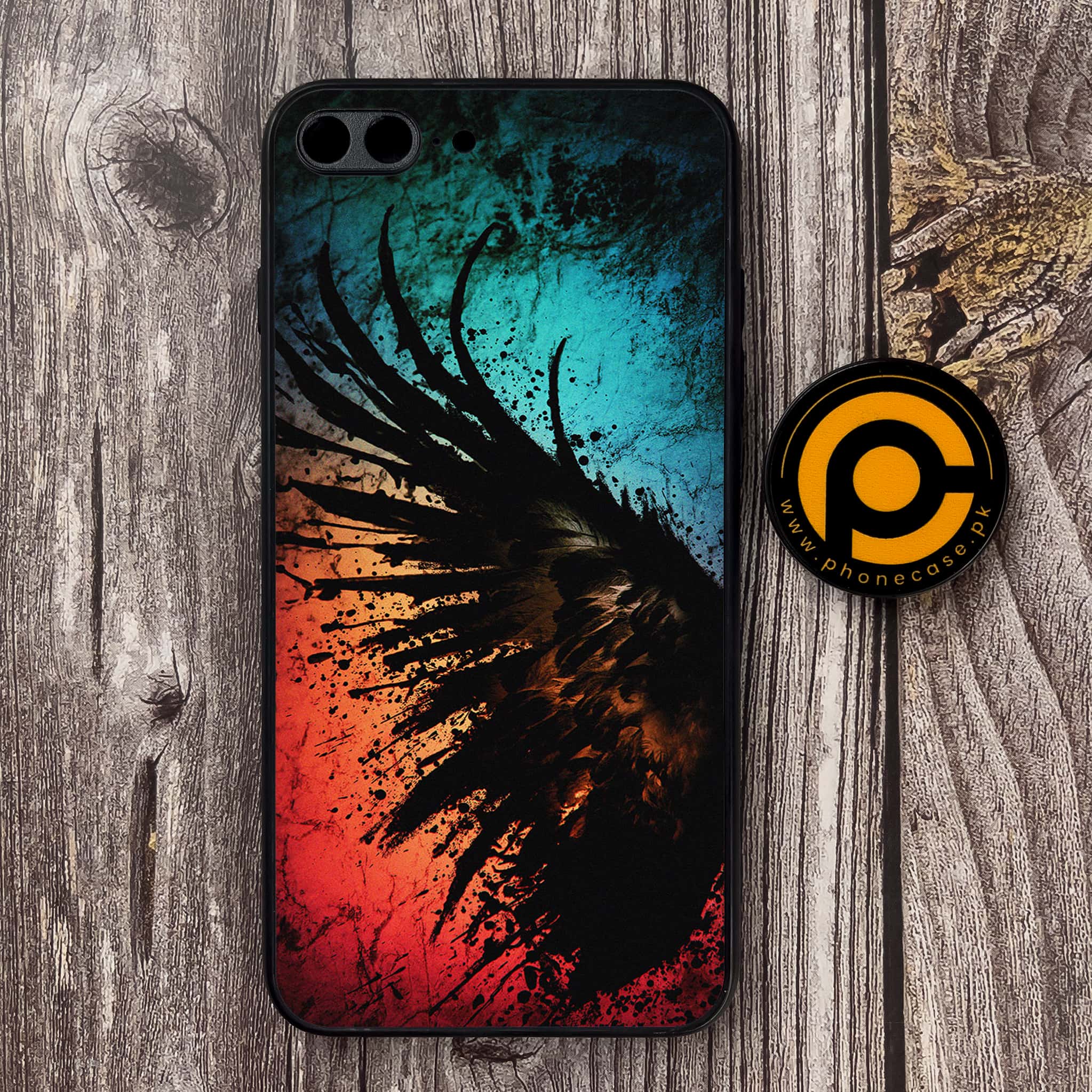 iPhone 7 Plus- Angel Wings 2.0  Series - Premium Metal Printed soft Bumper shock Proof Case