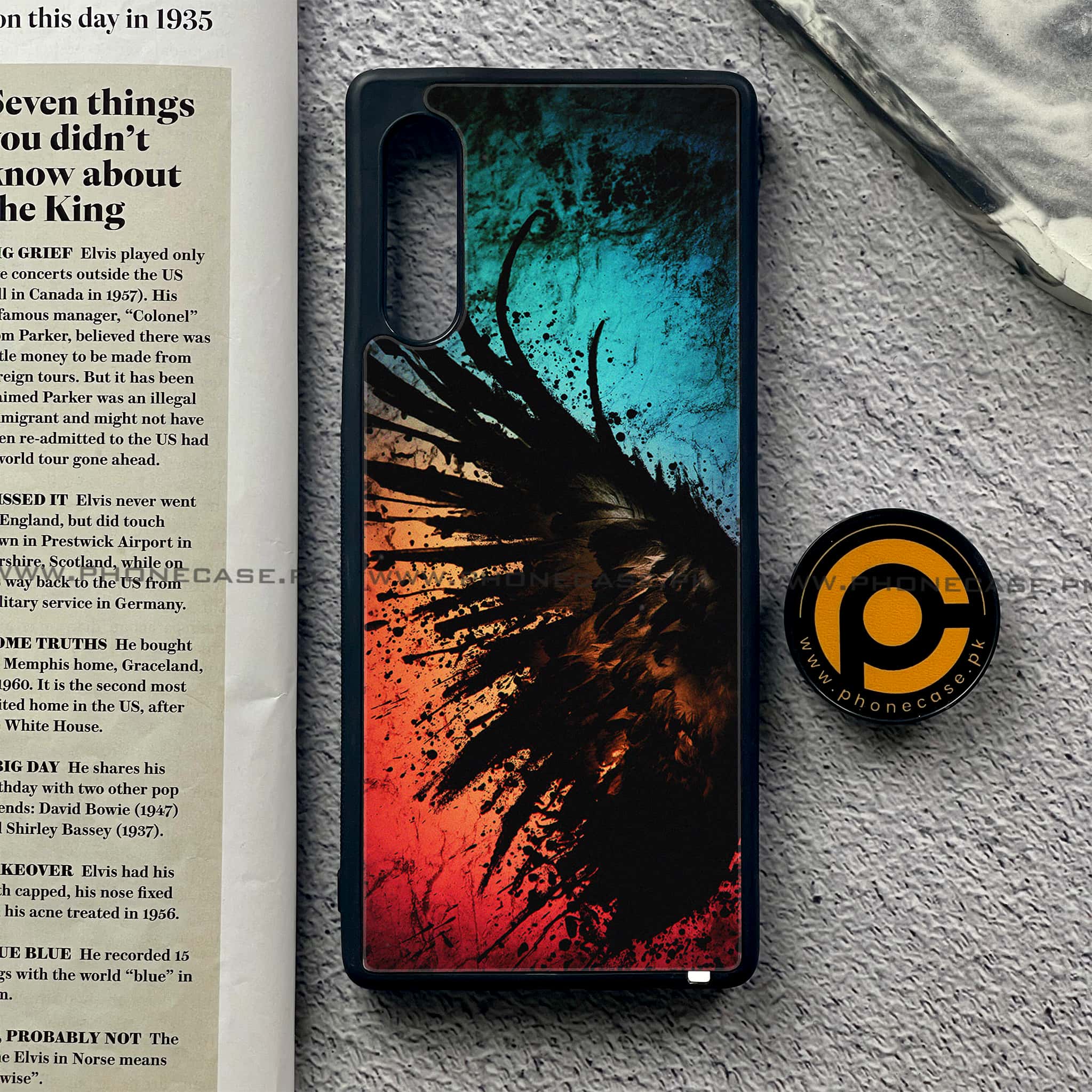 LG Velvet - Angel Wings 2.0 Series - Premium Printed Glass soft Bumper shock Proof Case