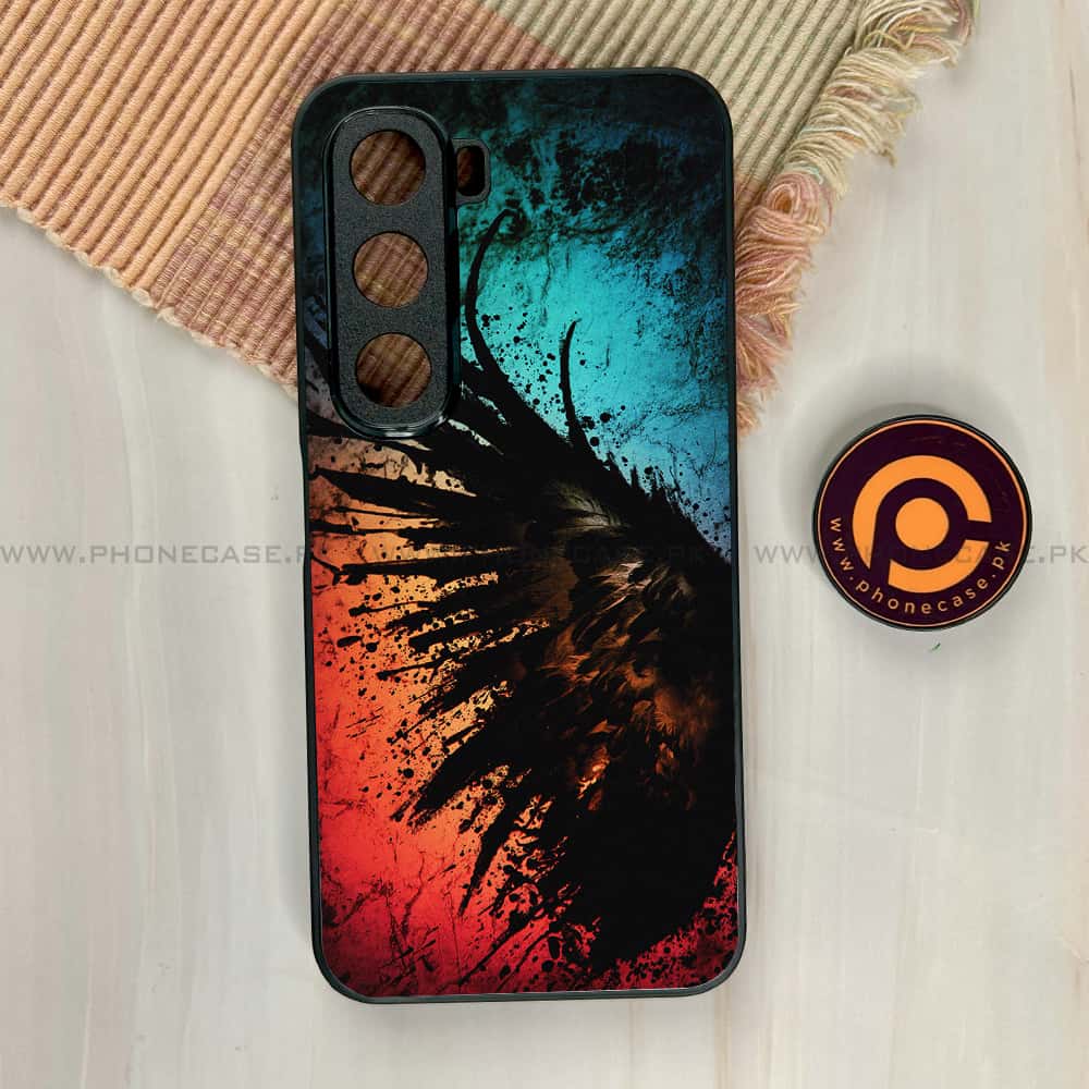Infinix Hot 60i - Angel Wings 2.0 Series - Premium Metal Printed soft Bumper shock Proof Case