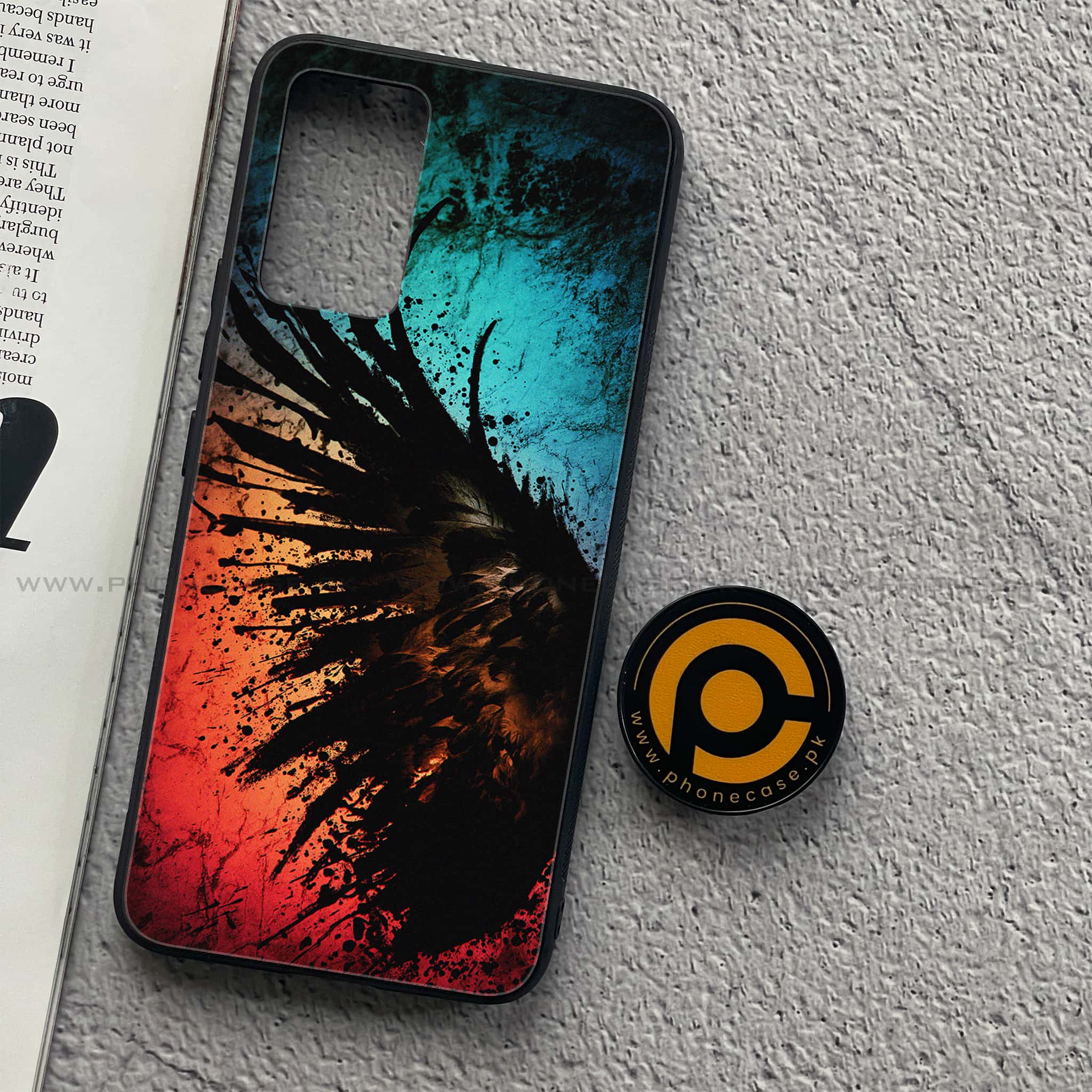 Vivo V21 - Angel Wings 2.0 Series - Premium Printed Glass soft Bumper shock Proof Case