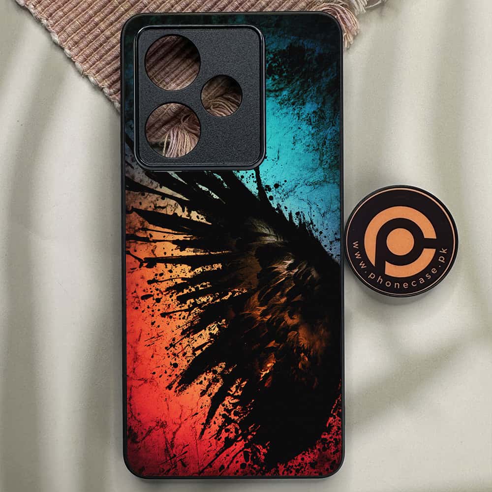 Realme GT 7 - Angel Wings 2.0 Series - Premium Metal Printed soft Bumper shock Proof Case