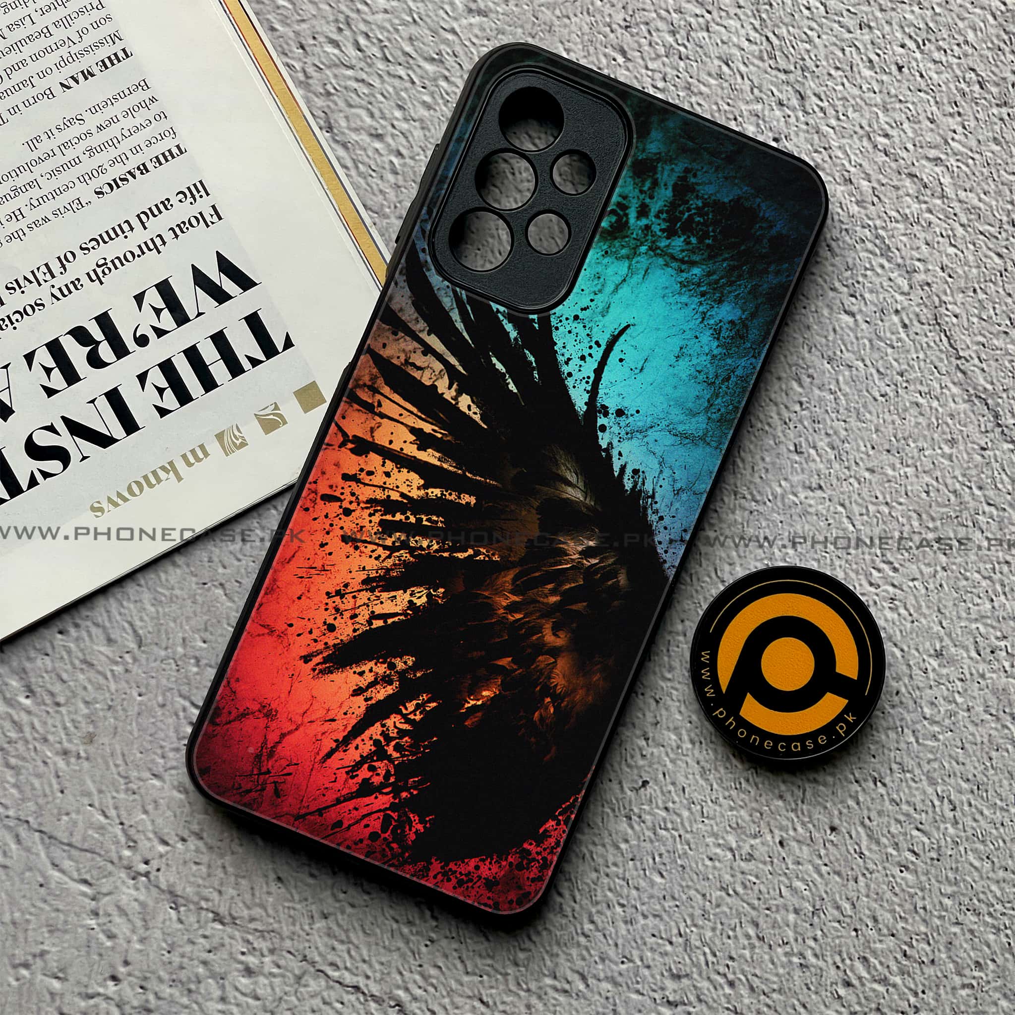 Samsung Galaxy A23- Angel Wings 2.0 Series - Premium Printed Glass soft Bumper shock Proof Case