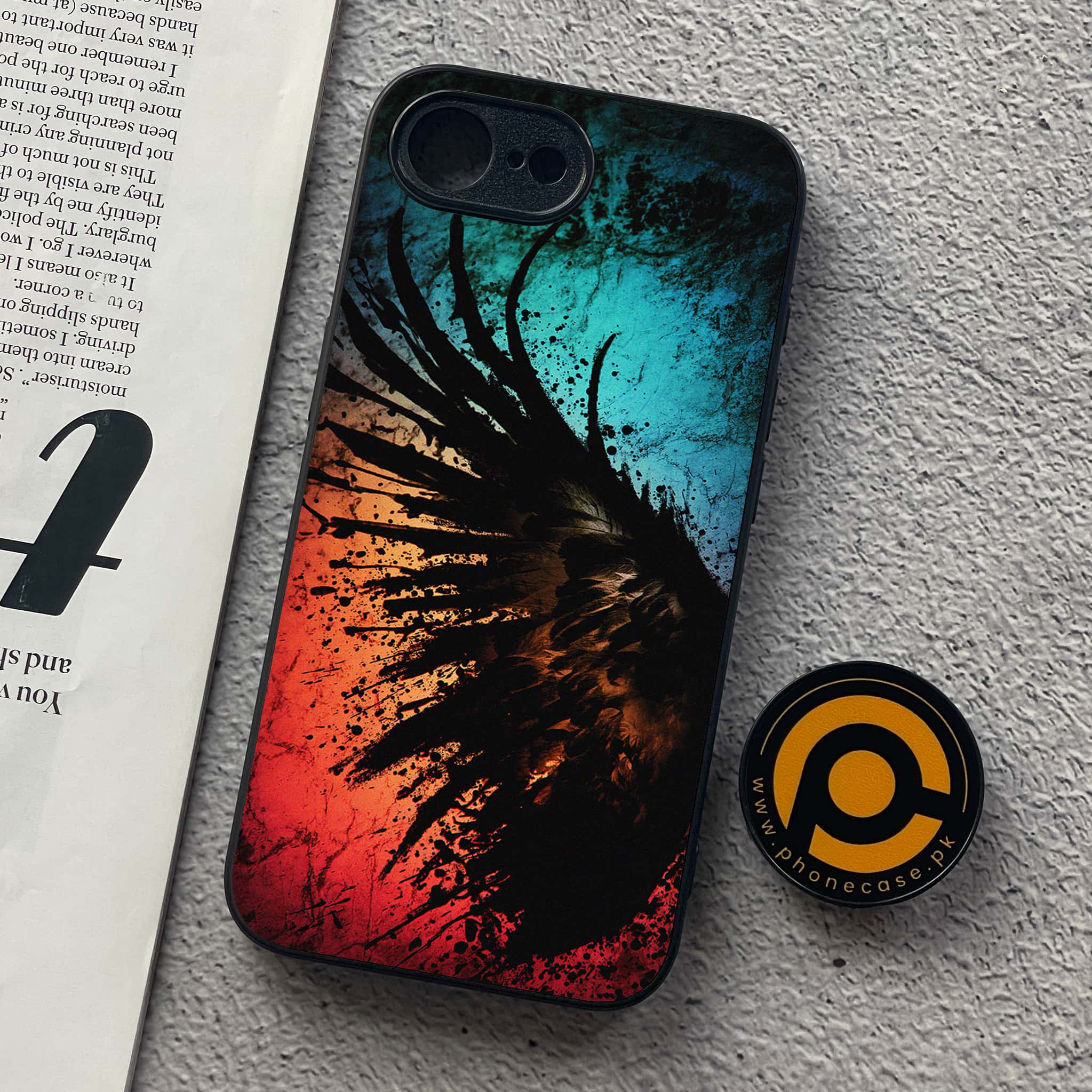 iPhone 16e - Angel Wings 2.0 Series - Premium Metal  Printed soft Bumper shock Proof Case