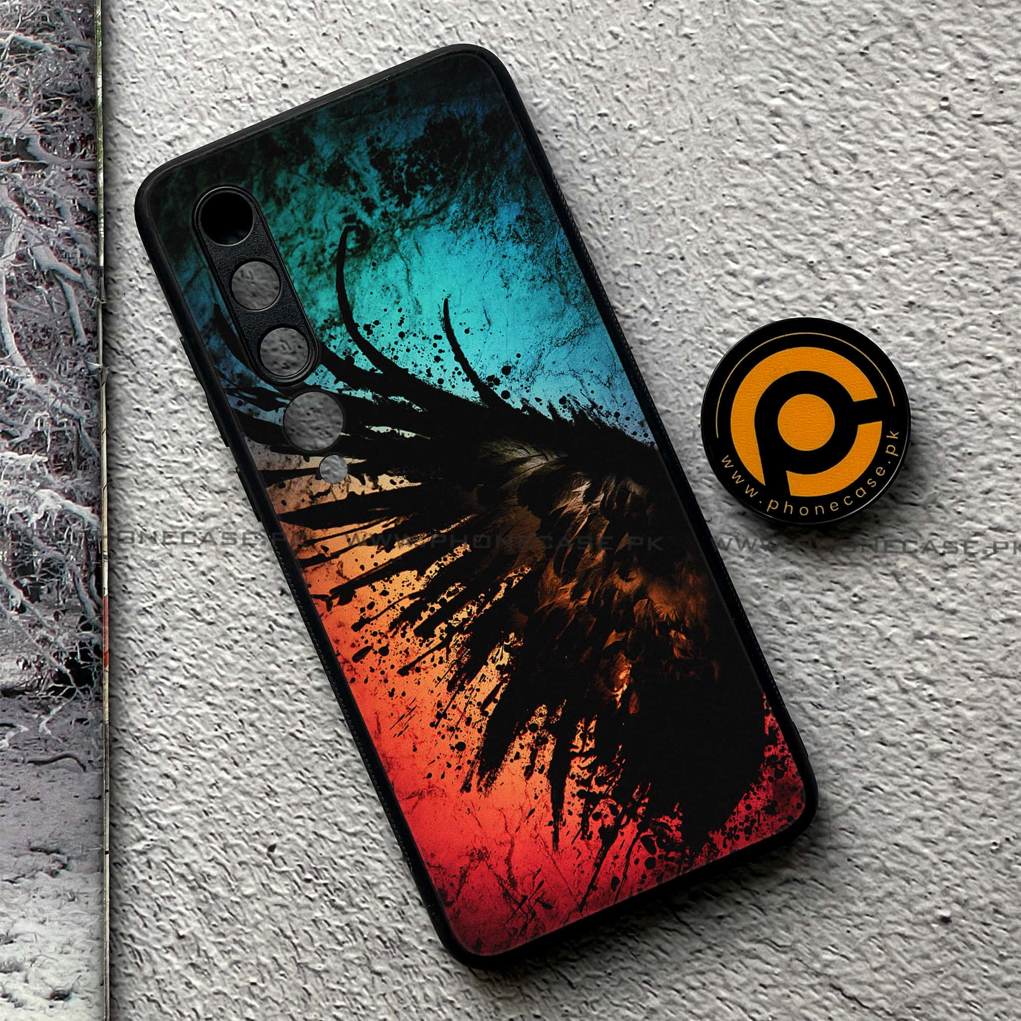 Xiaomi Mi 10 - Angel Wings 2.0 Series - Premium Printed Glass soft Bumper shock Proof Case