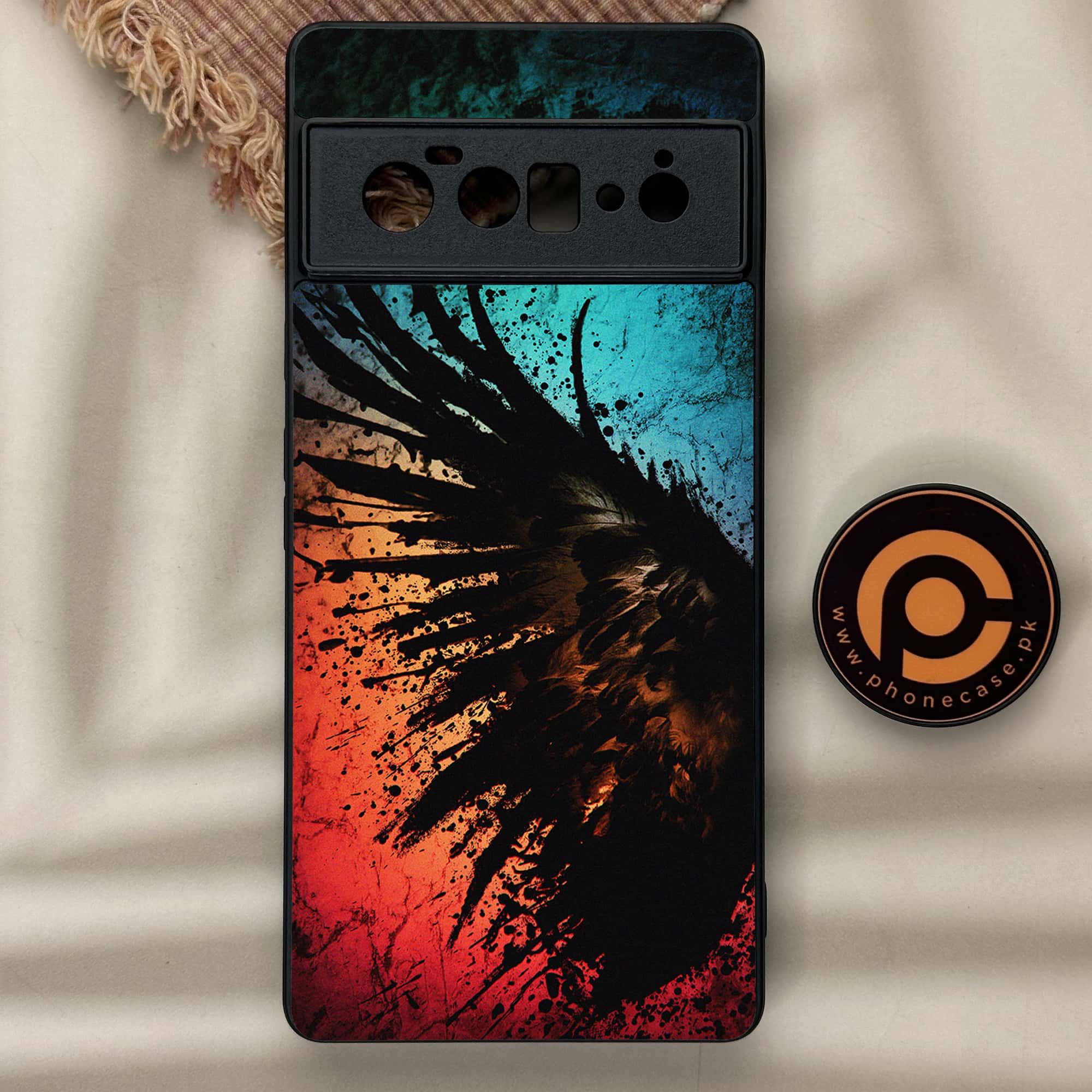 Google Pixel 6 Pro- Angel Wings 2.0 Series - Premium Metal Printed soft Bumper Shock Proof Case