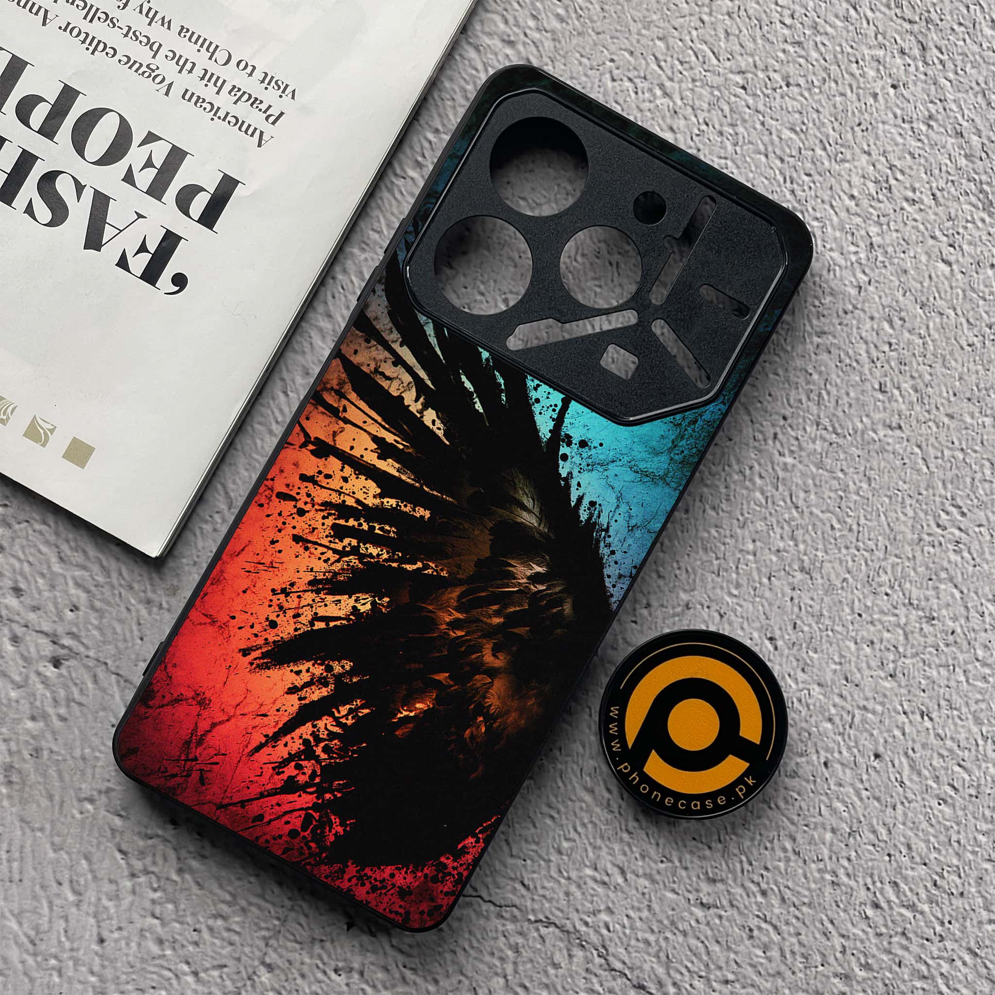Tecno Pova 6 Neo - Angel Wings 2.0 Series - Premium Metal  Printed soft Bumper shock Proof Case