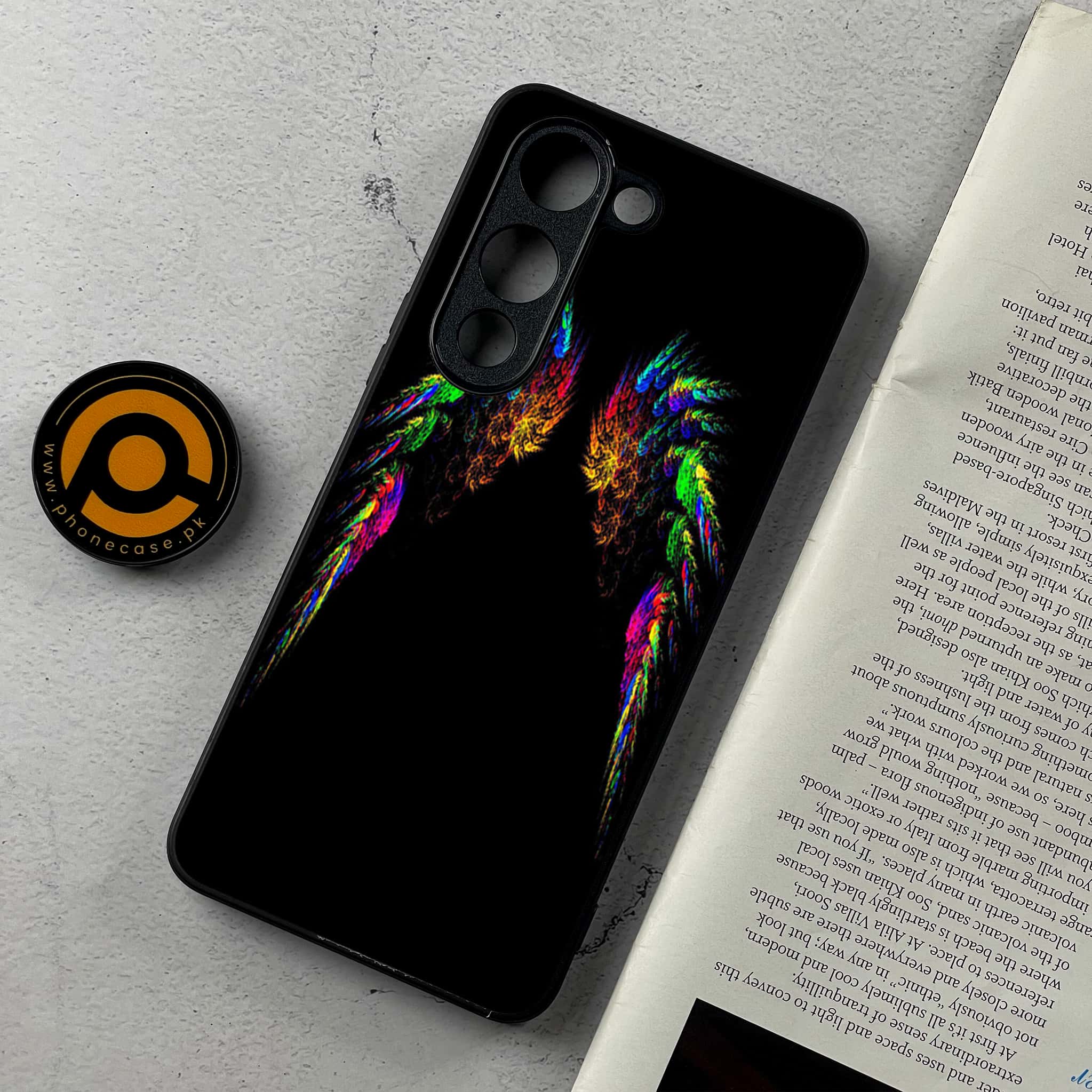 Vivo Y04 - Angel Wings Series - Premium Metal Printed Soft Bumper Shockproof Case