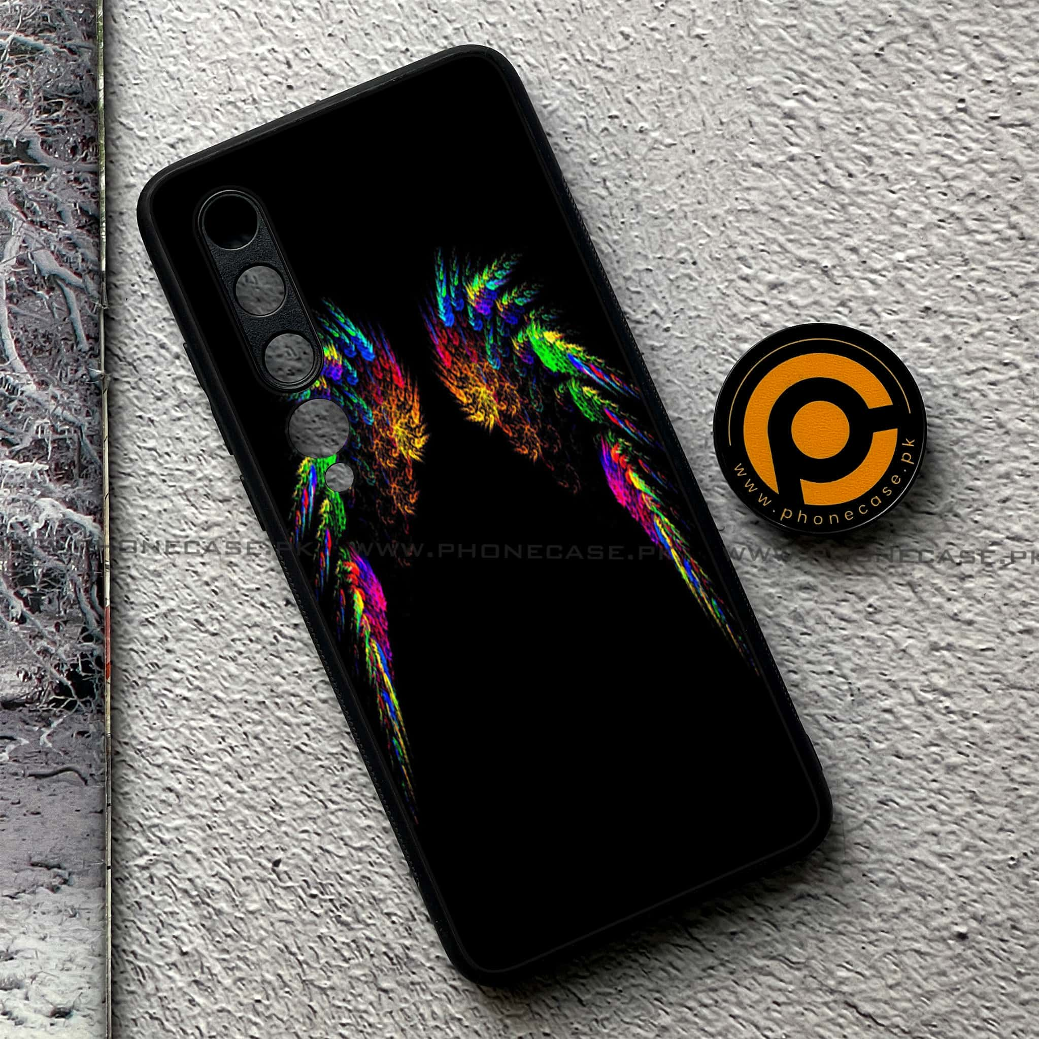 Xiaomi Mi 10 - Angel Wings Series - Premium Printed Glass soft Bumper shock Proof Case