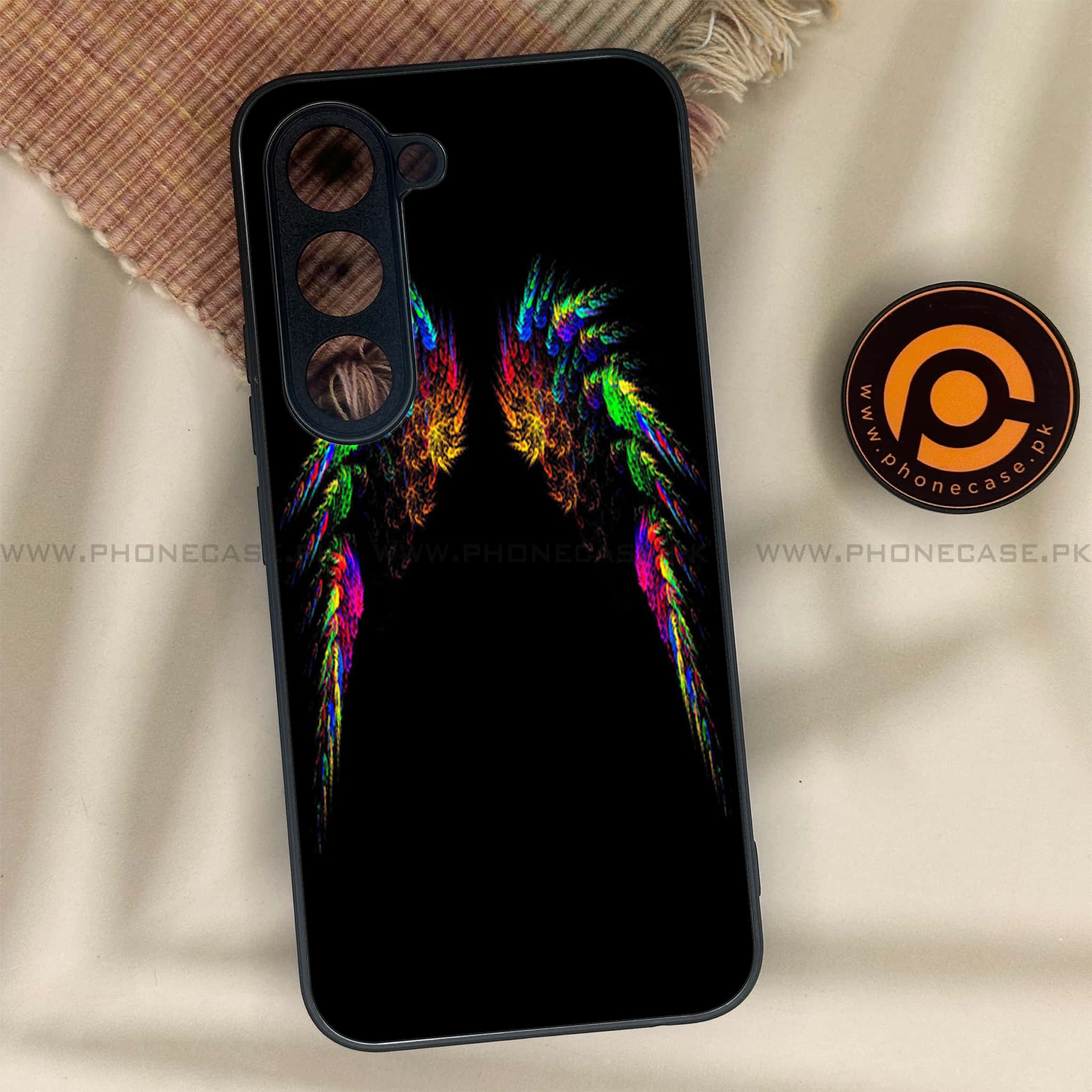 Tecno Spark 40 Pro - Angel Wings Series - Premium Metal Printed soft Bumper shock Proof Case