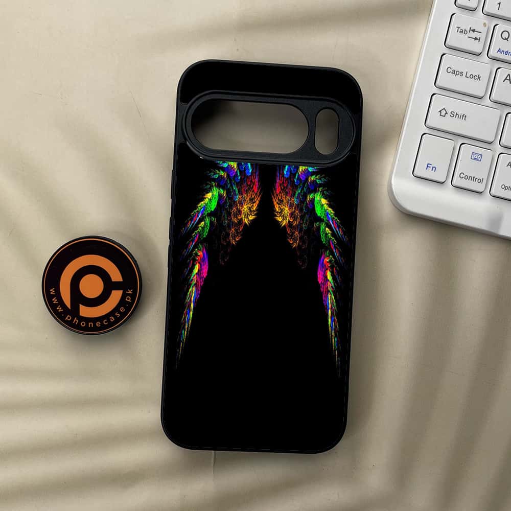 Google Pixel 10  - Angel Wings Series - Premium Metal Printed soft Bumper Shockof Case