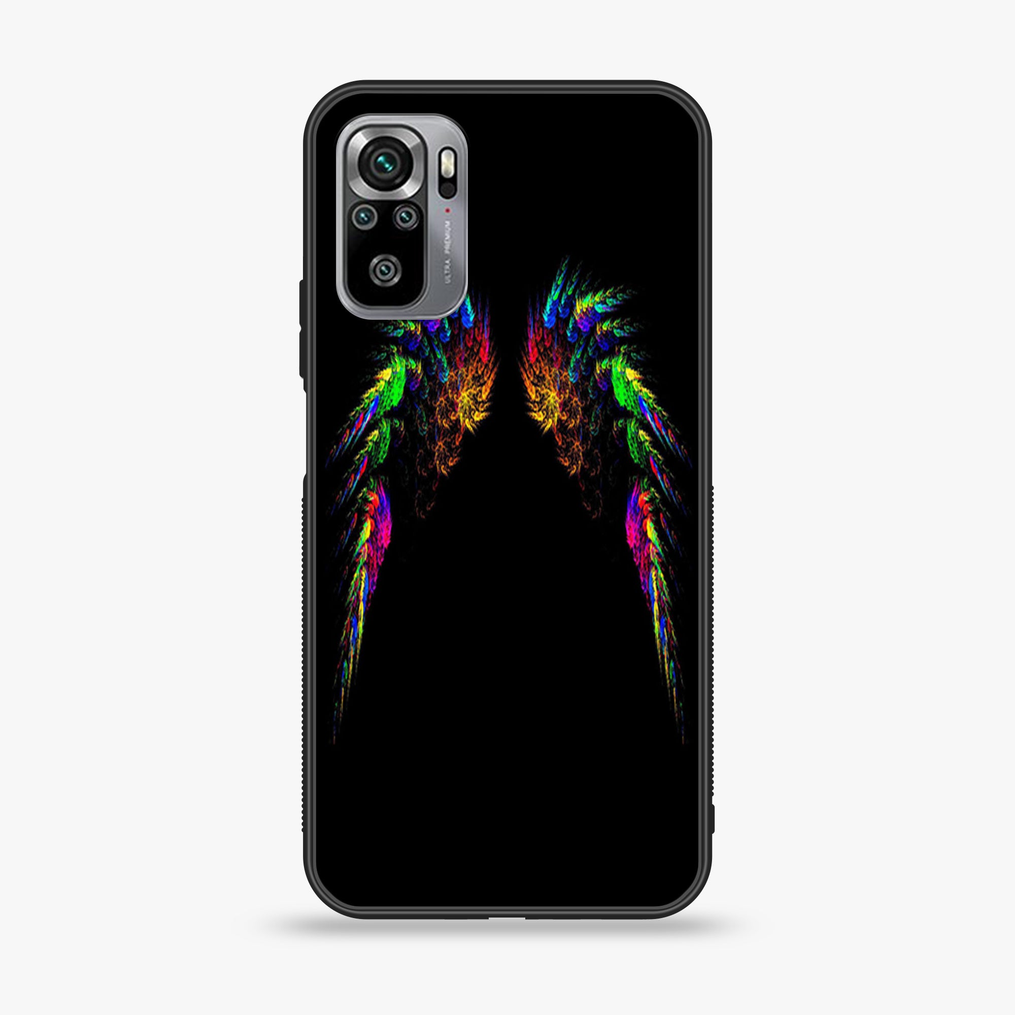 Xiaomi Redmi Note 10S- Angel Wings Series - Premium Printed Glass soft Bumper shock Proof Case