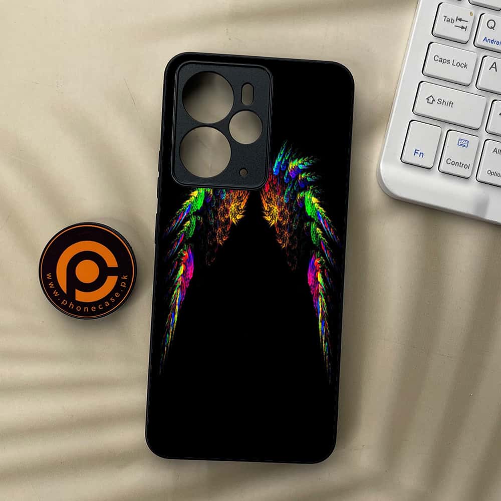 Realme 14T 5G - Angel Wings Series - Premium Metal Printed soft Bumper Shock Proof Case