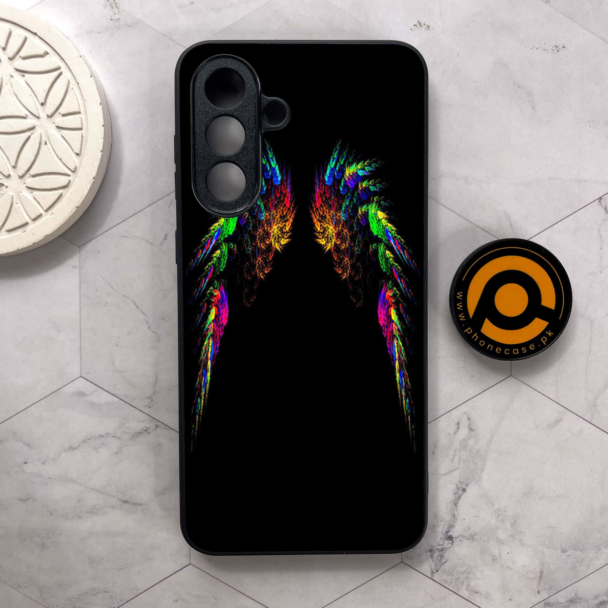 Samsung Galaxy A26 5G - Angel Wings Series - Premium Metal Printed soft Bumper shock Proof Case