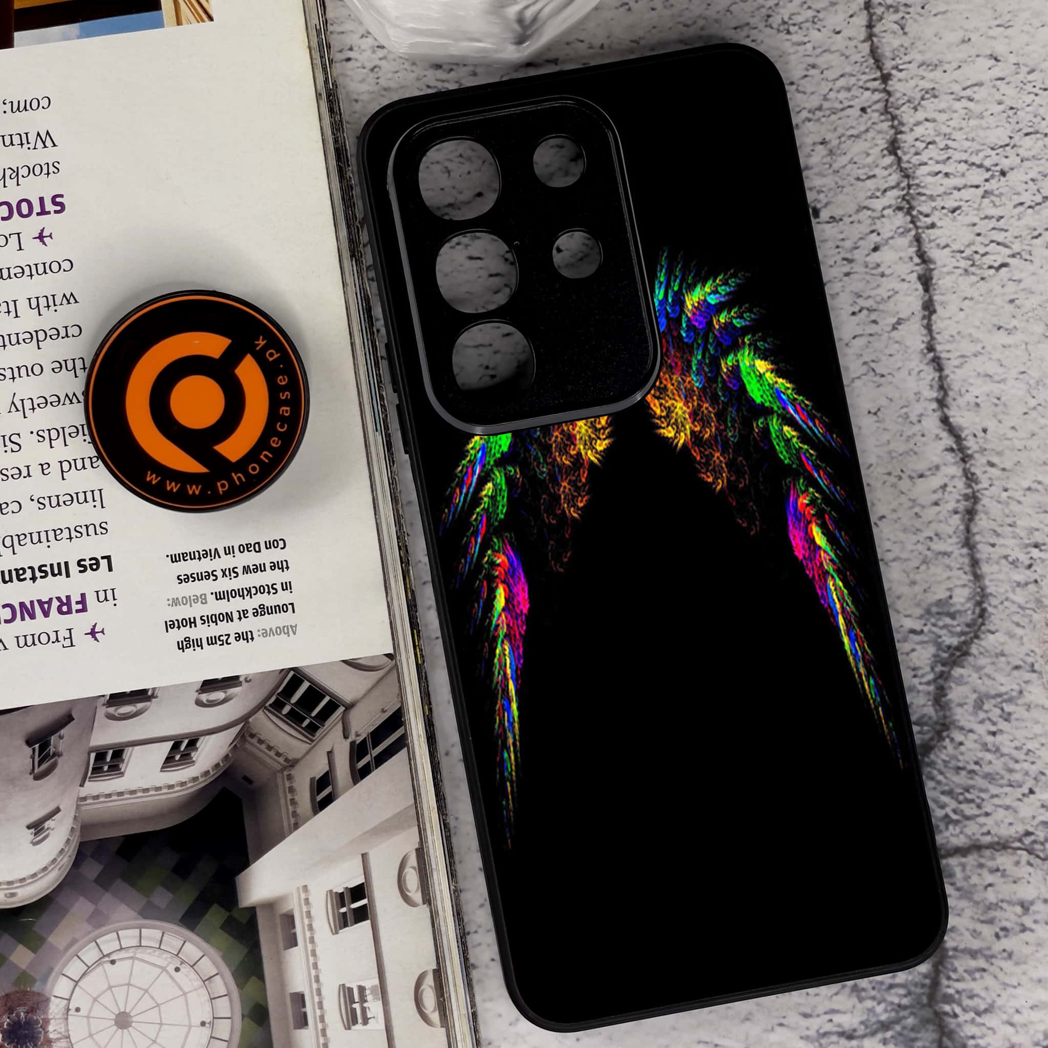 Vivo Y29 4G - Angel Wings Series - Premium Metal Printed soft Bumper Shock Proof Case