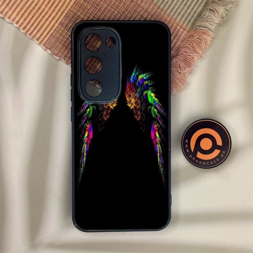 Tecno Spark 40 Pro Plus - Angel Wings Series - Premium Metal Printed soft Bumper shock Proof Case