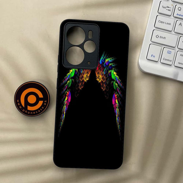 Realme 14 5G - Angel Wings Series - Premium Metal Printed soft Bumper Shock Proof Case