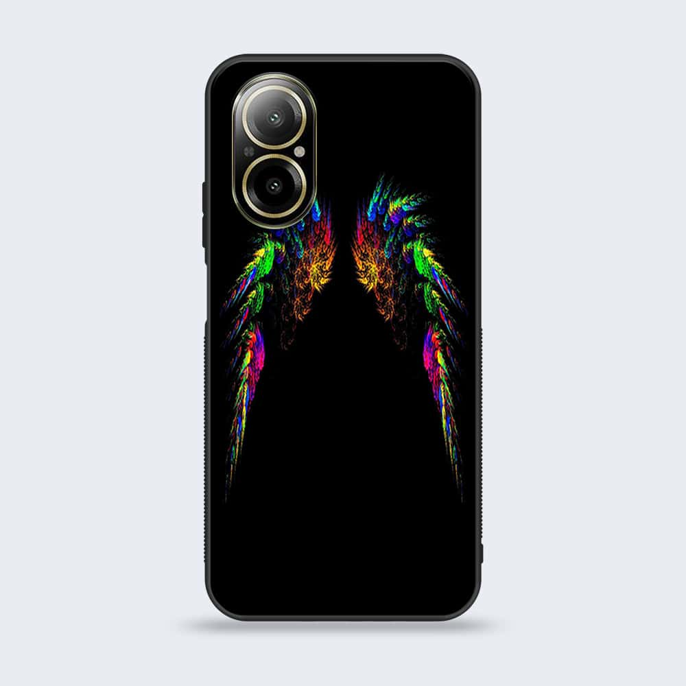 Realme C67 - Angel Wings Series - Premium Printed Glass soft Bumper shock Proof Case