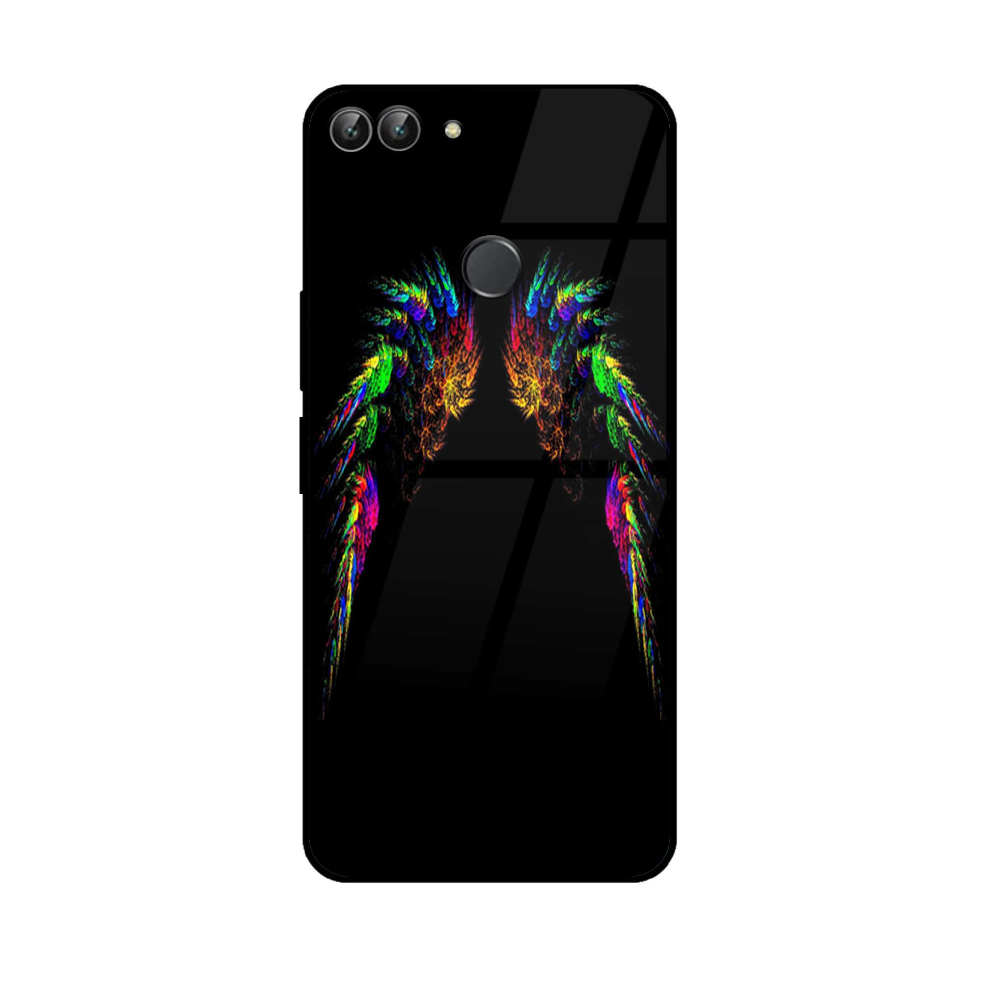 Huawei P Smart - Angel Wings Series - Premium Printed Glass soft Bumper shock Proof Case