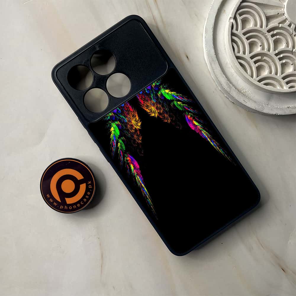 Xiaomi Poco F6 Pro - Angel Wings 2.0 Series - Premium Metal Printed soft Bumper shock Proof Case