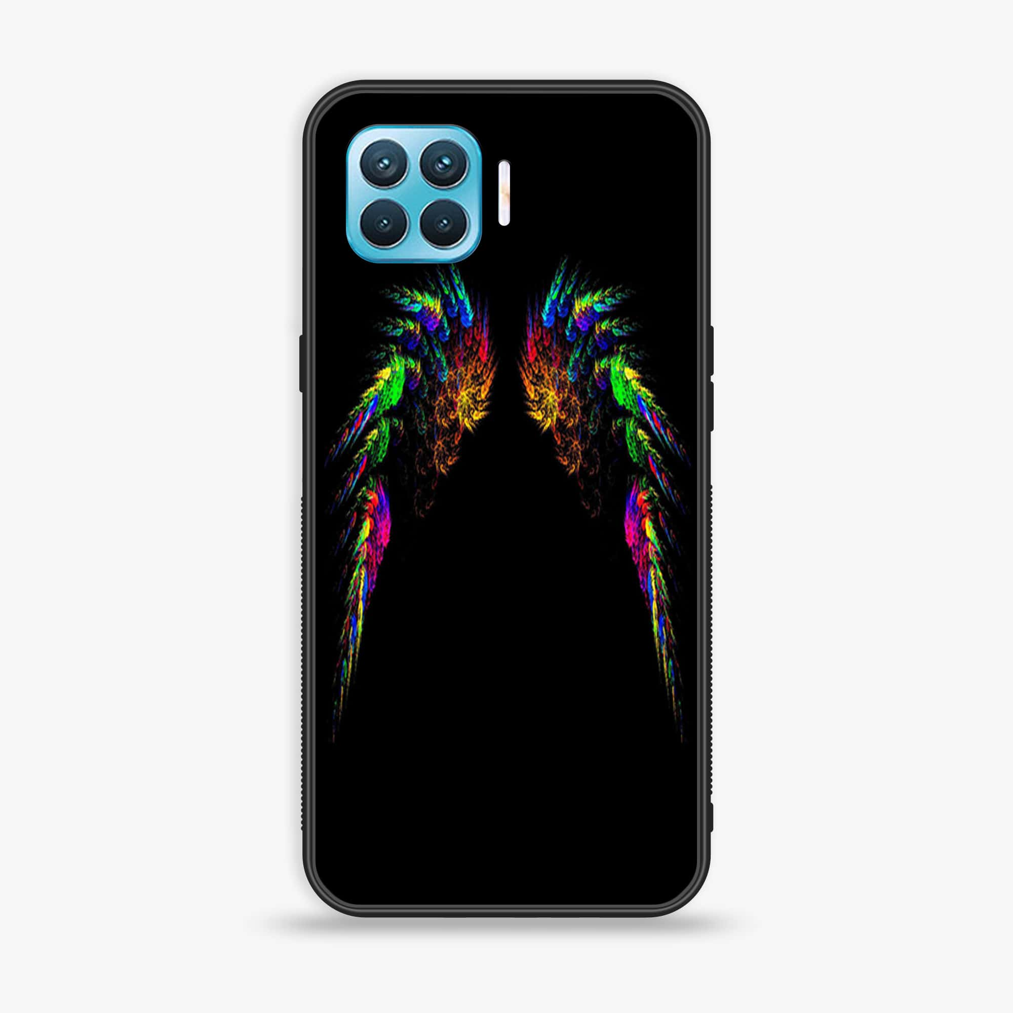 Oppo F17 Pro - Angel Wings Series - Premium Printed Glass soft Bumper shock Proof Case